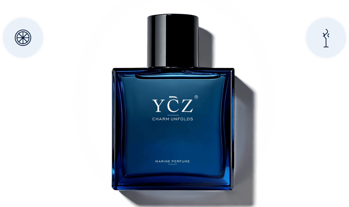 YCZ Charm Unfolds Marine between its top and base notes