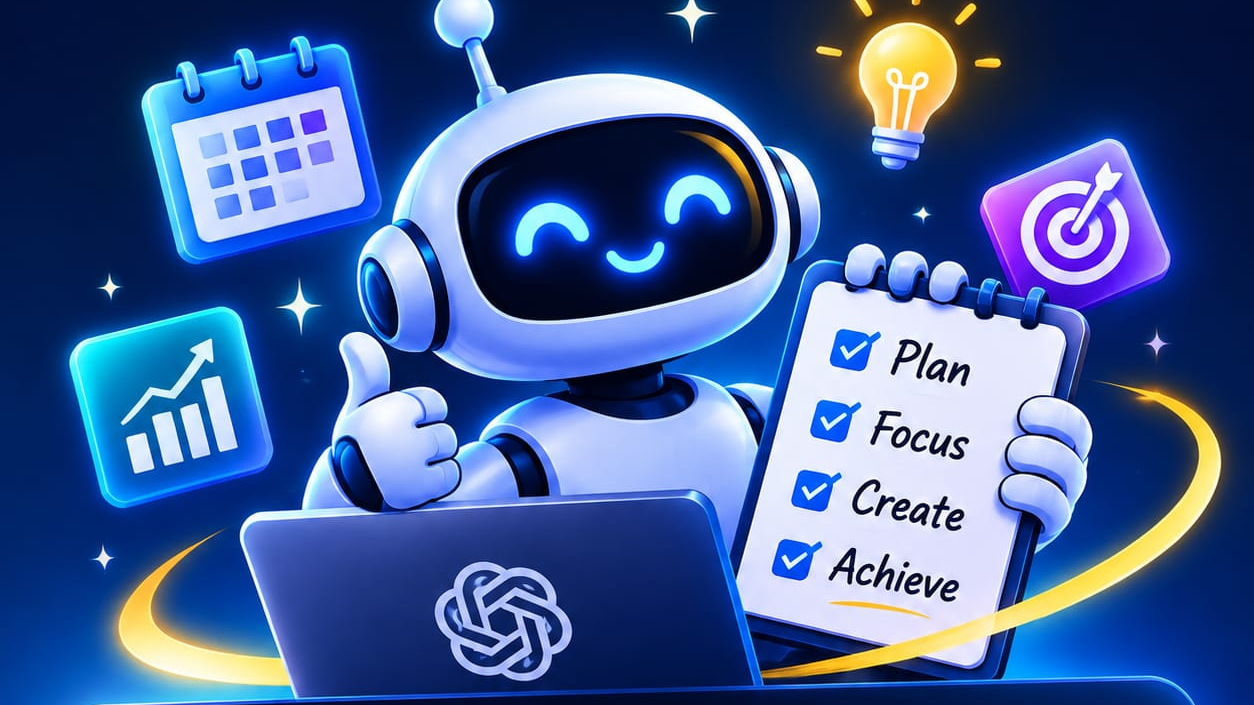 AI Productivity Hub: 60 Prompts, Planners & Time Tracker