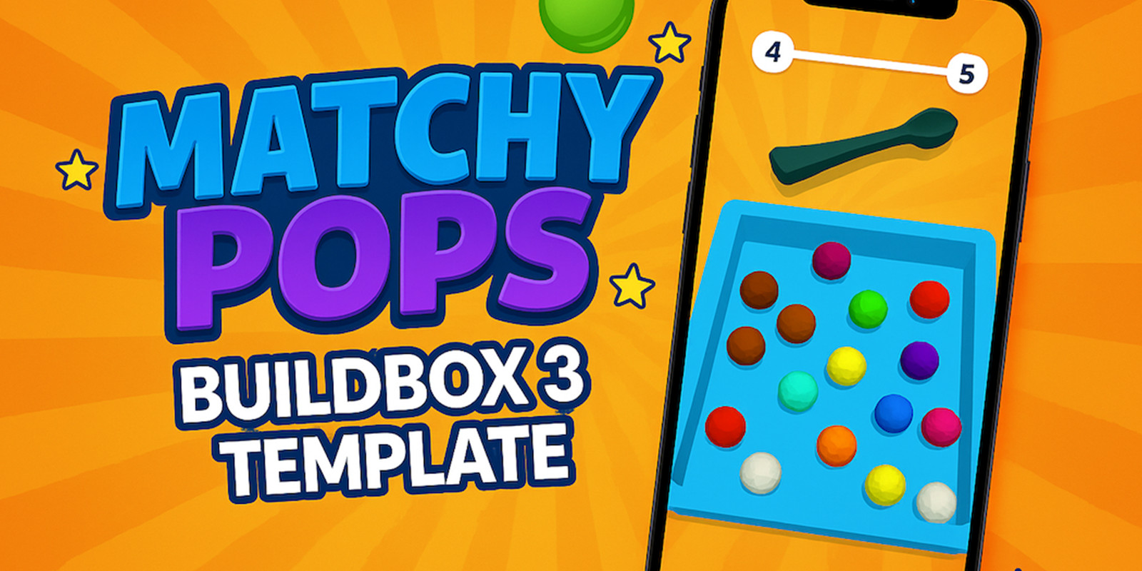 MatchyPop – Color Puzzle Template for Buildbox 3
