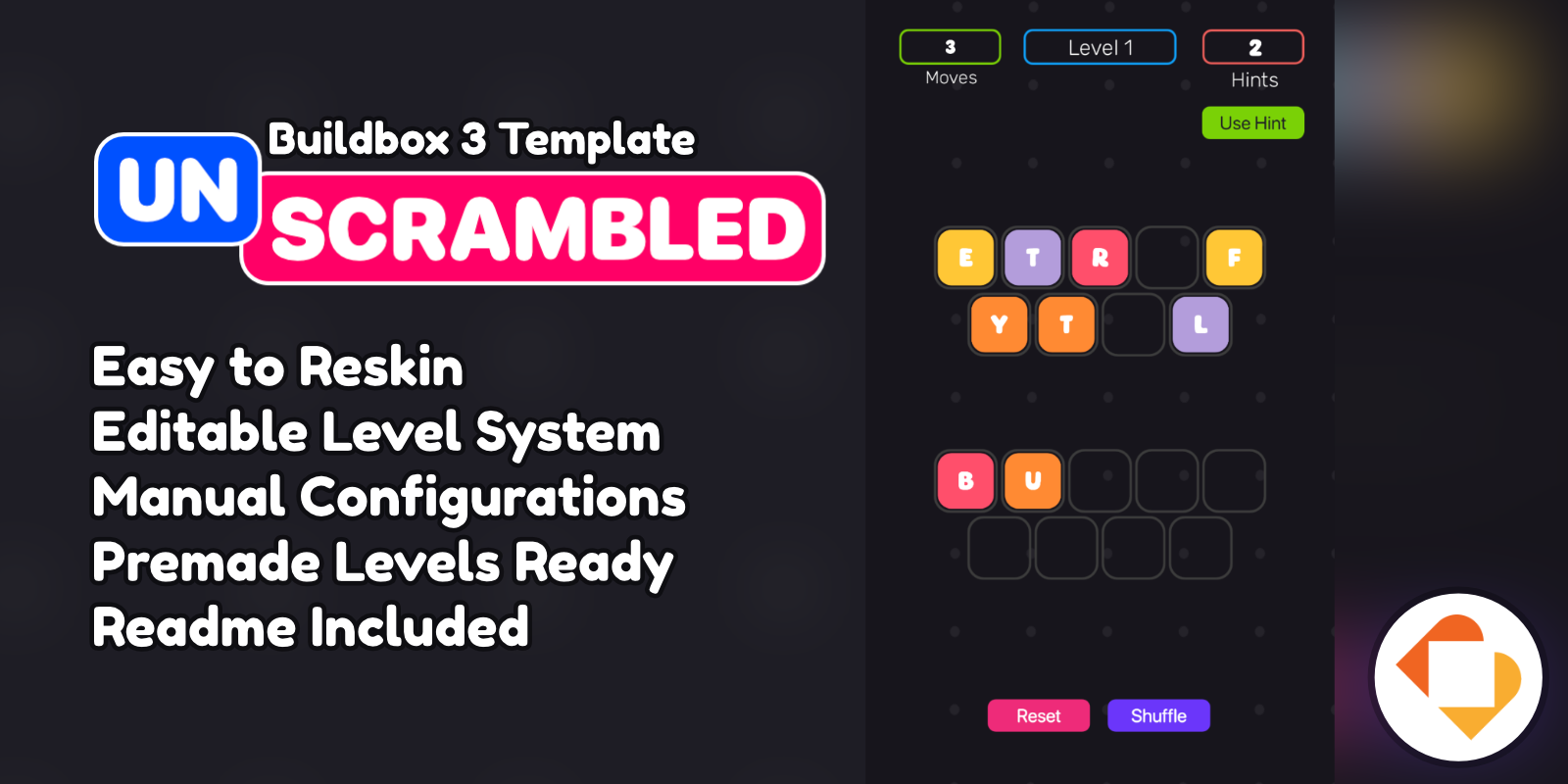UnScrambled - Buildbox 3 Template