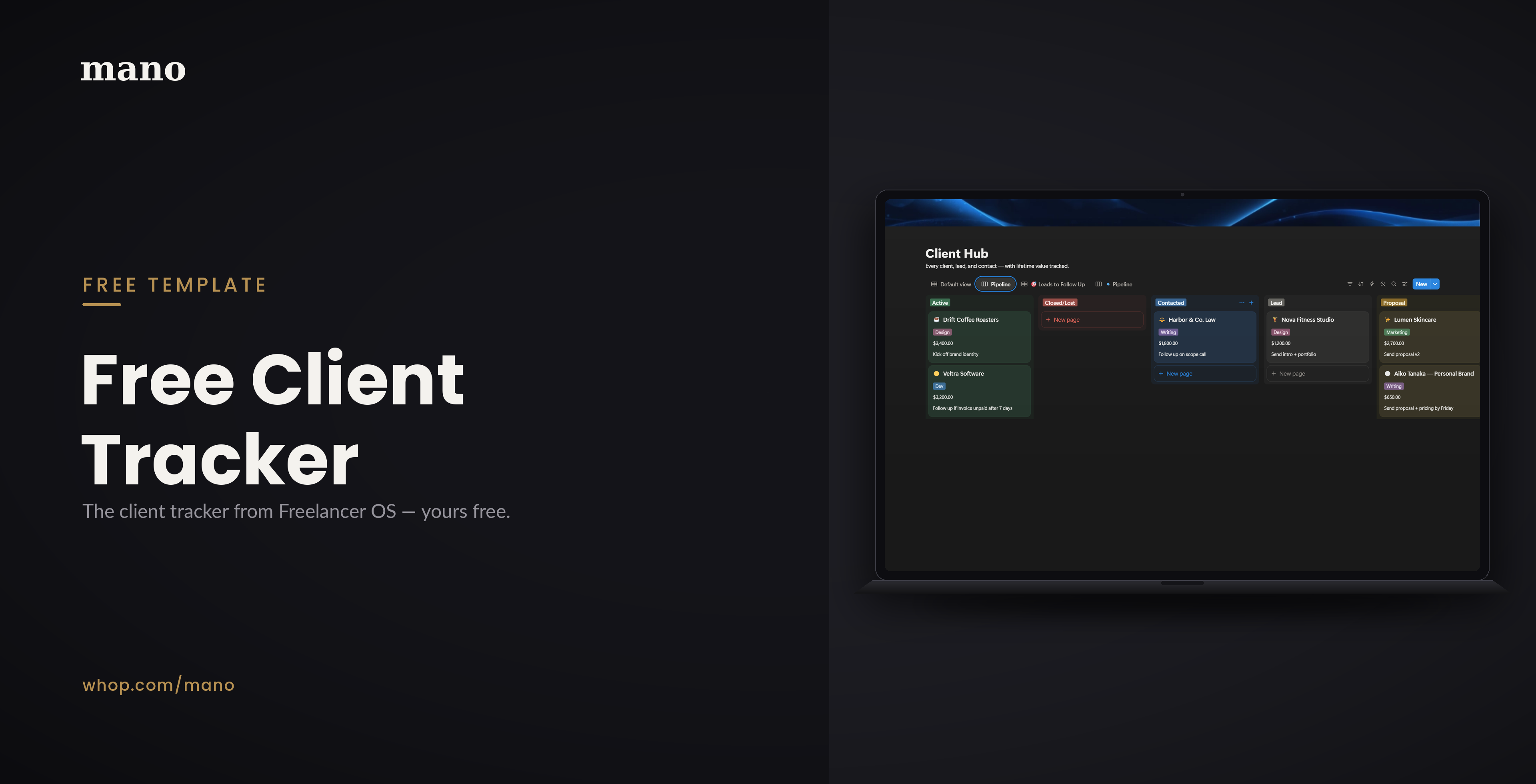 Free Client Tracker — Freelancer OS Lite