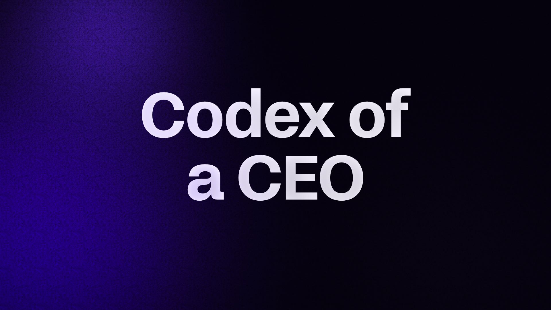 Manual for successful CEOs