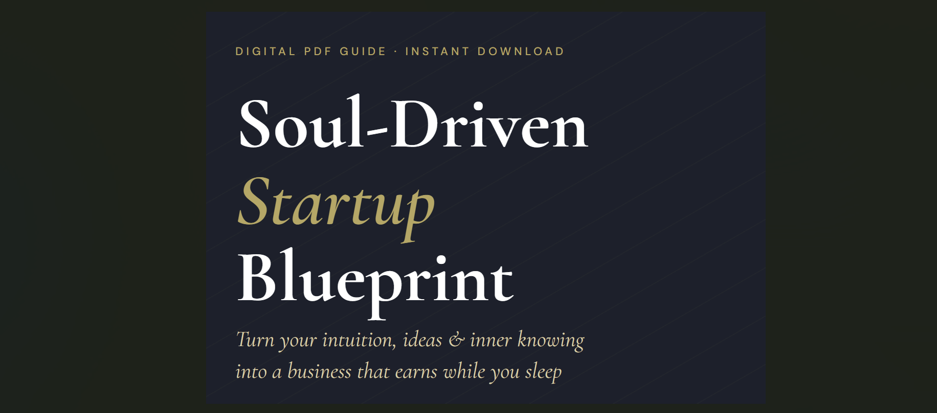 Soul Driven Startup Blueprint