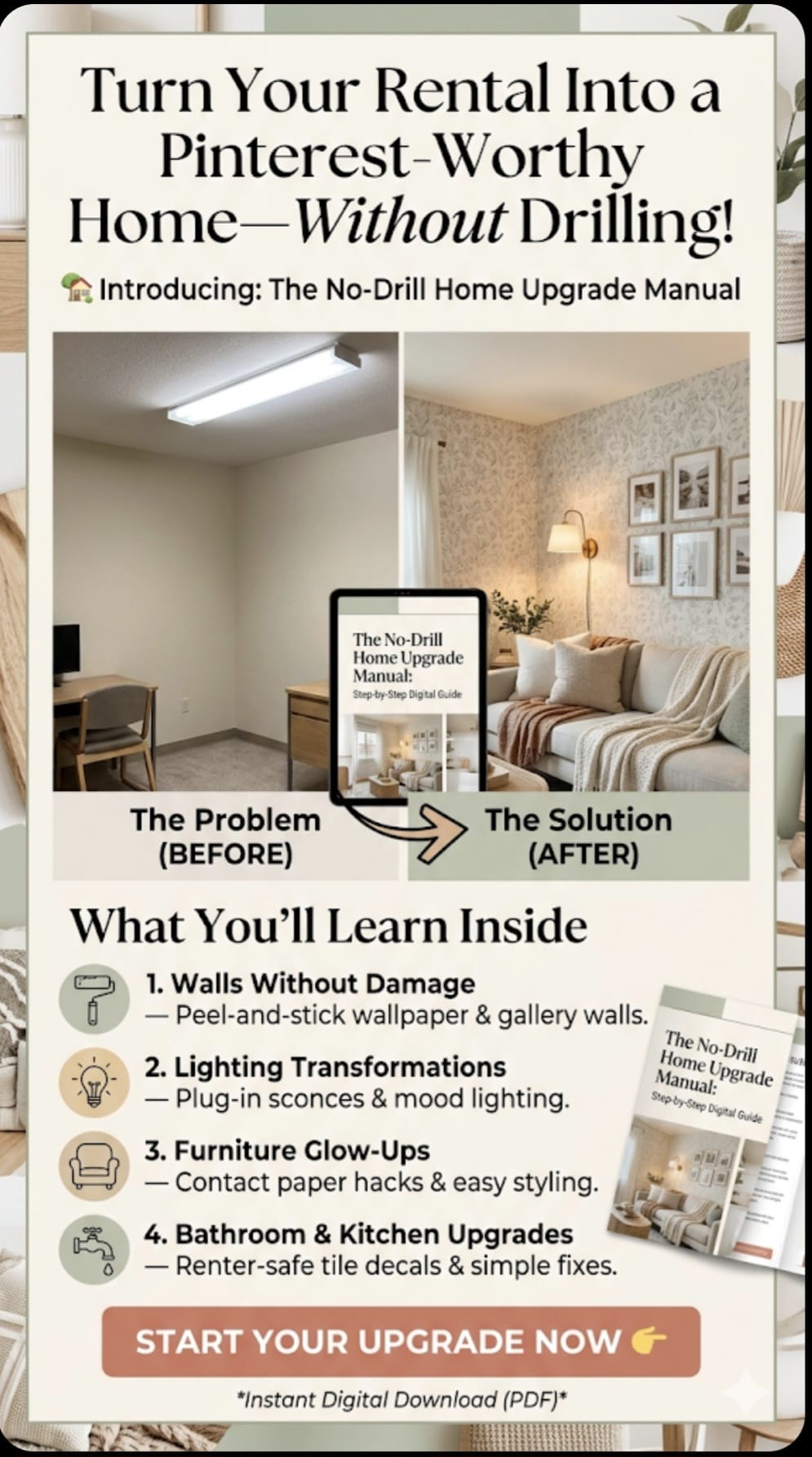The No-Drill Home Upgrade Manual