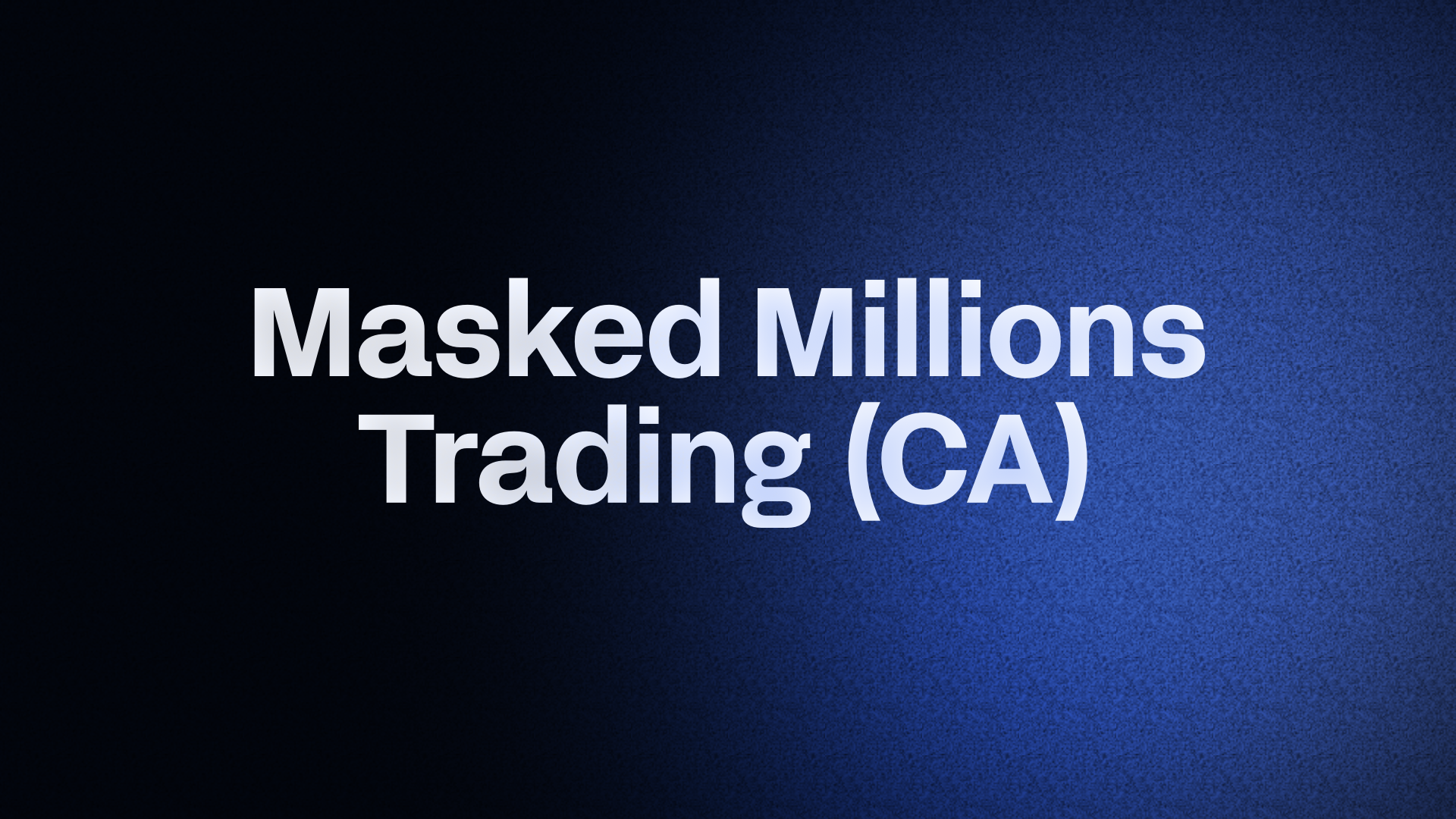 Masked Millions Trading Canada