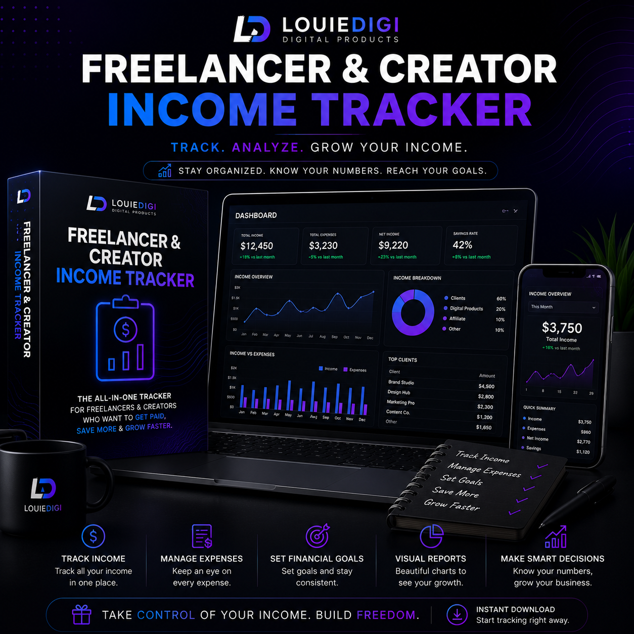 Freelancer & Creator Income Tracker 