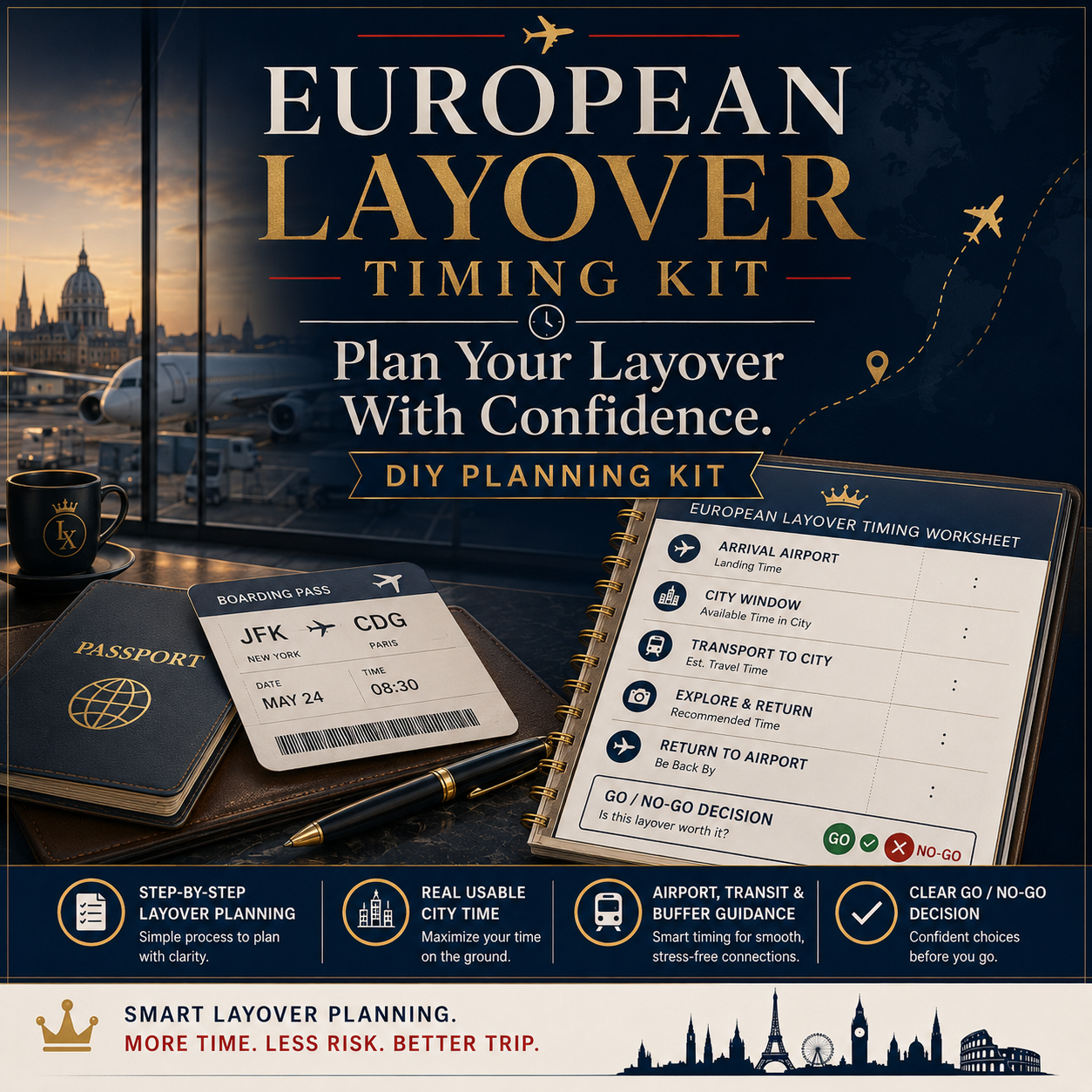 European Layover Time Planner - Know Your Real City Hours