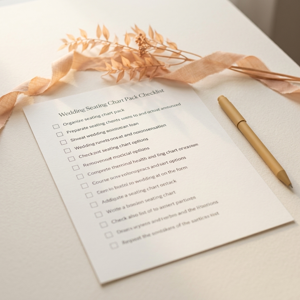Wedding Seating Chart Checklist Pack: Step-by-Step Planner, Venue Map & Table As