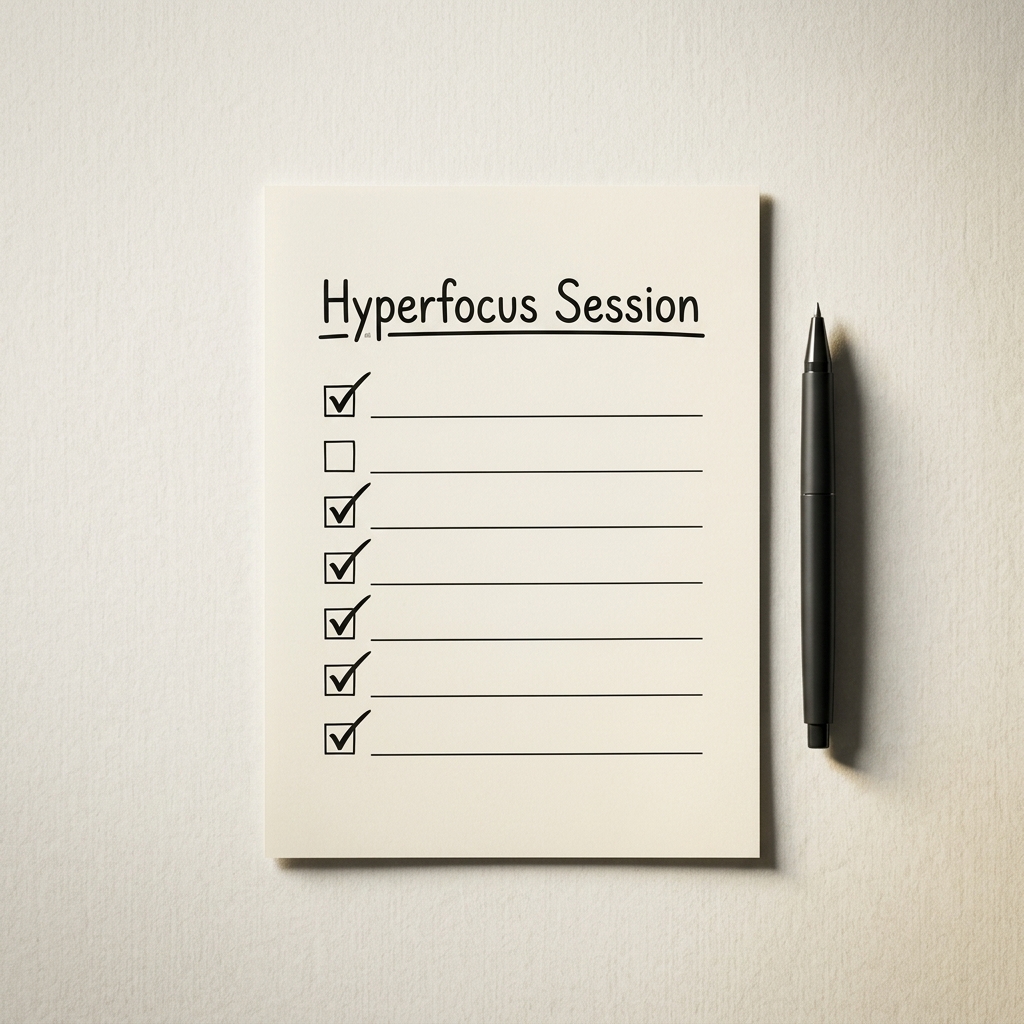 Hyperfocus Session Planner Checklist: 90-Minute Focus