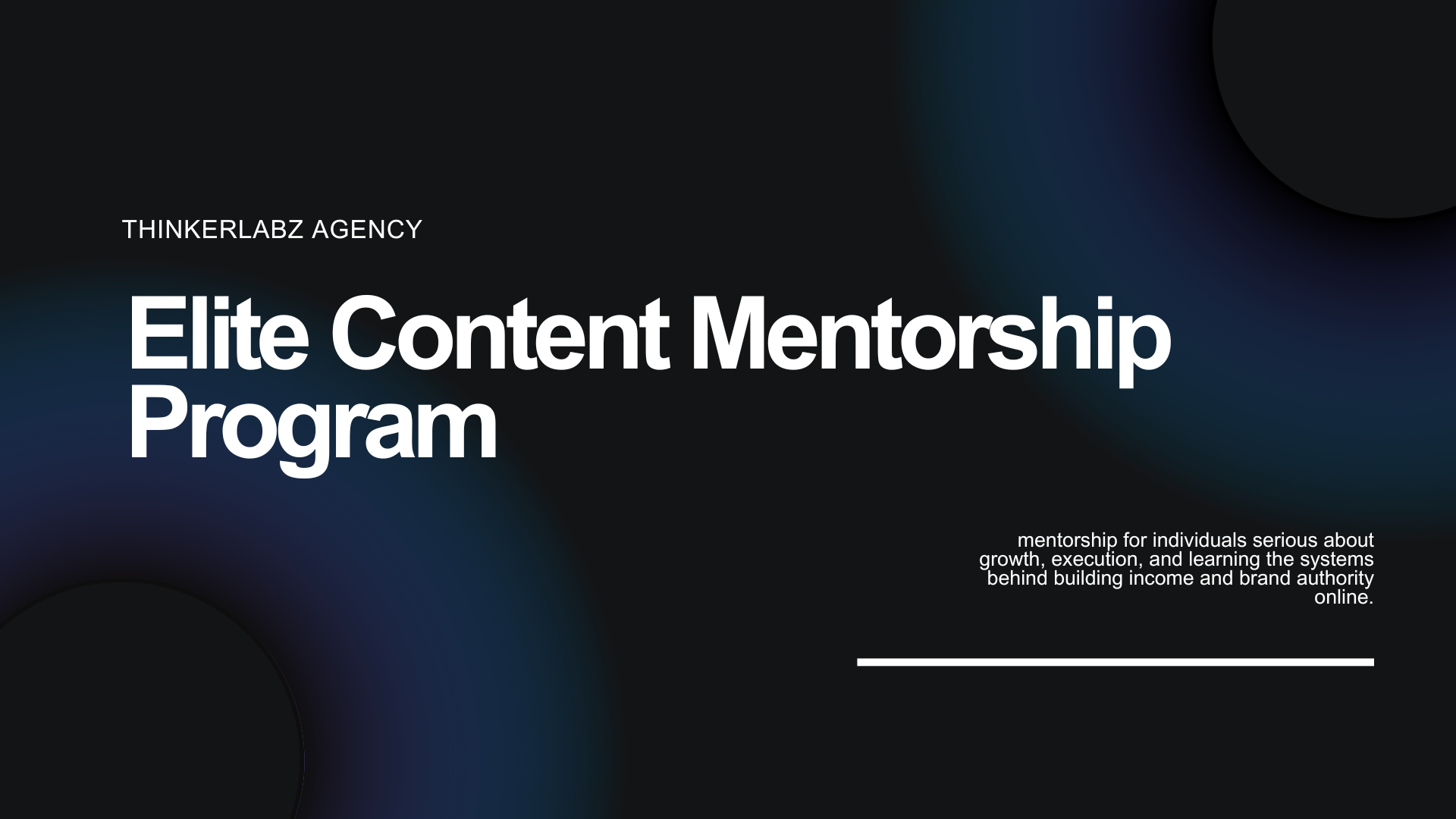 Elite Mentorship Program