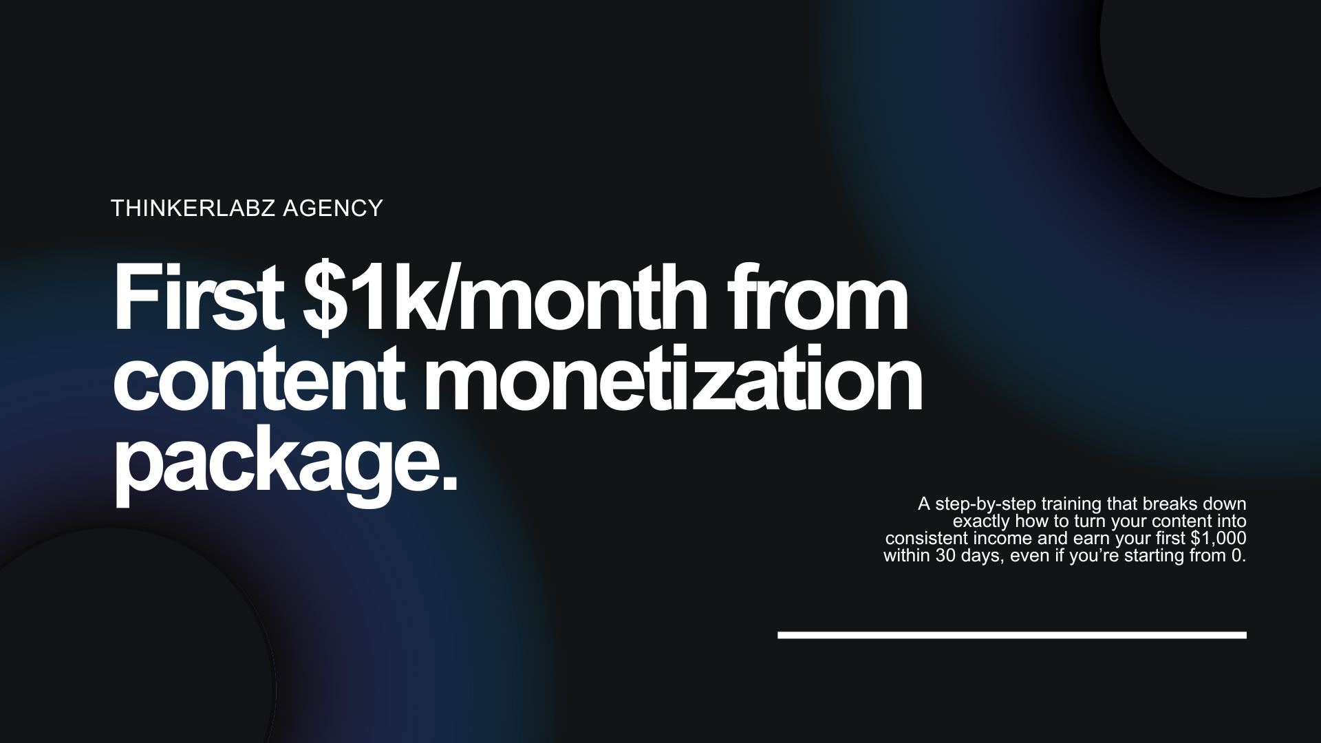 First 1K/month with content