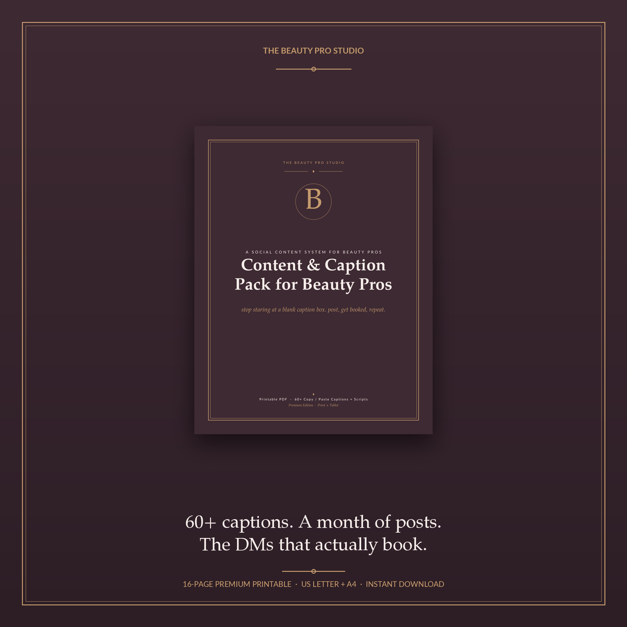 Beauty Pro Content & Caption Pack