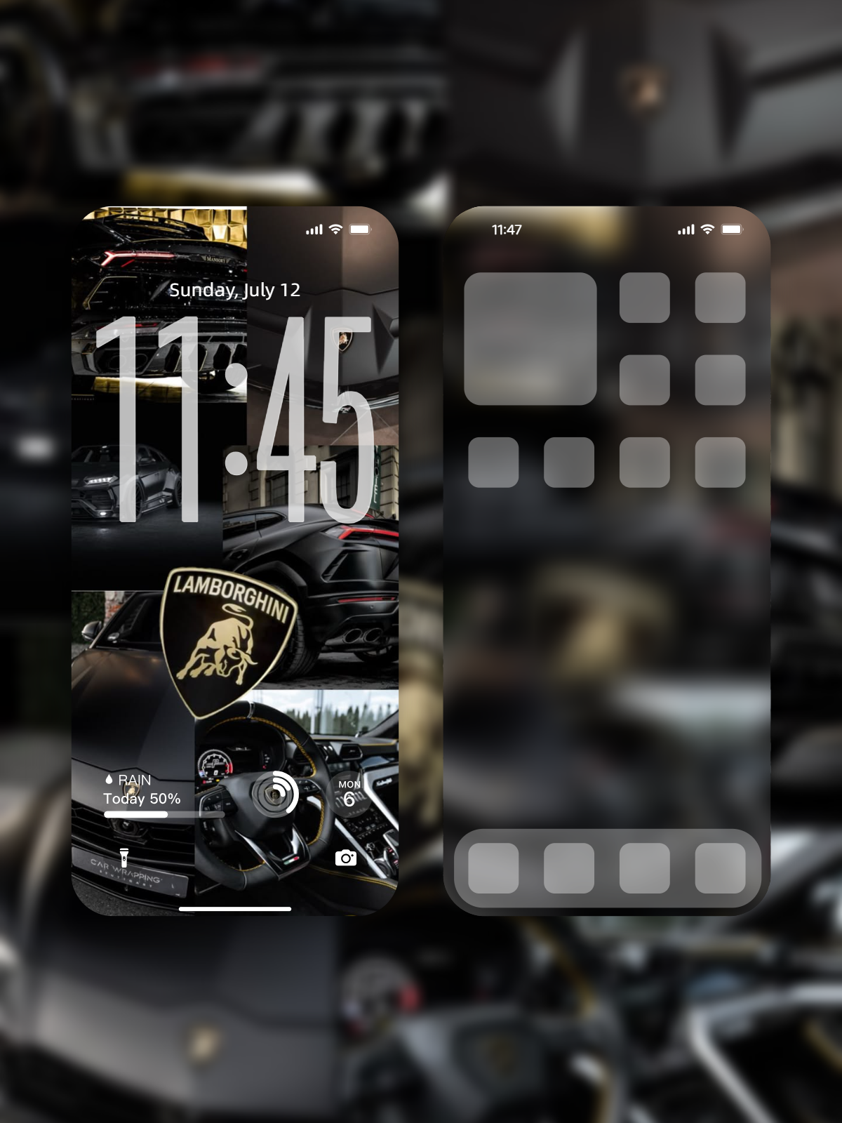 50 Car Wallpapers Pack — Dark Luxury Collage for iPhone