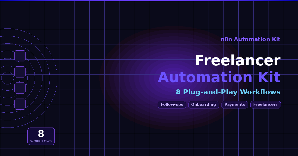 Freelancer Automation Kit — 8 n8n Workflows + Setup Guide