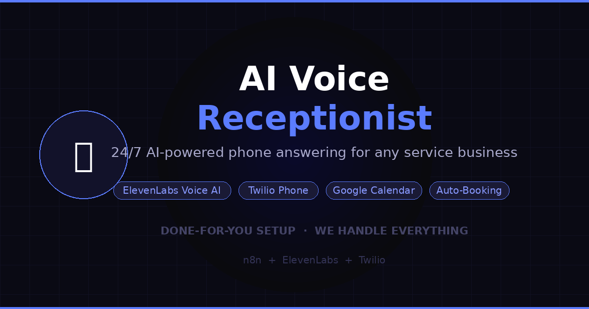 AI Voice Receptionist — Done-For-You Setup