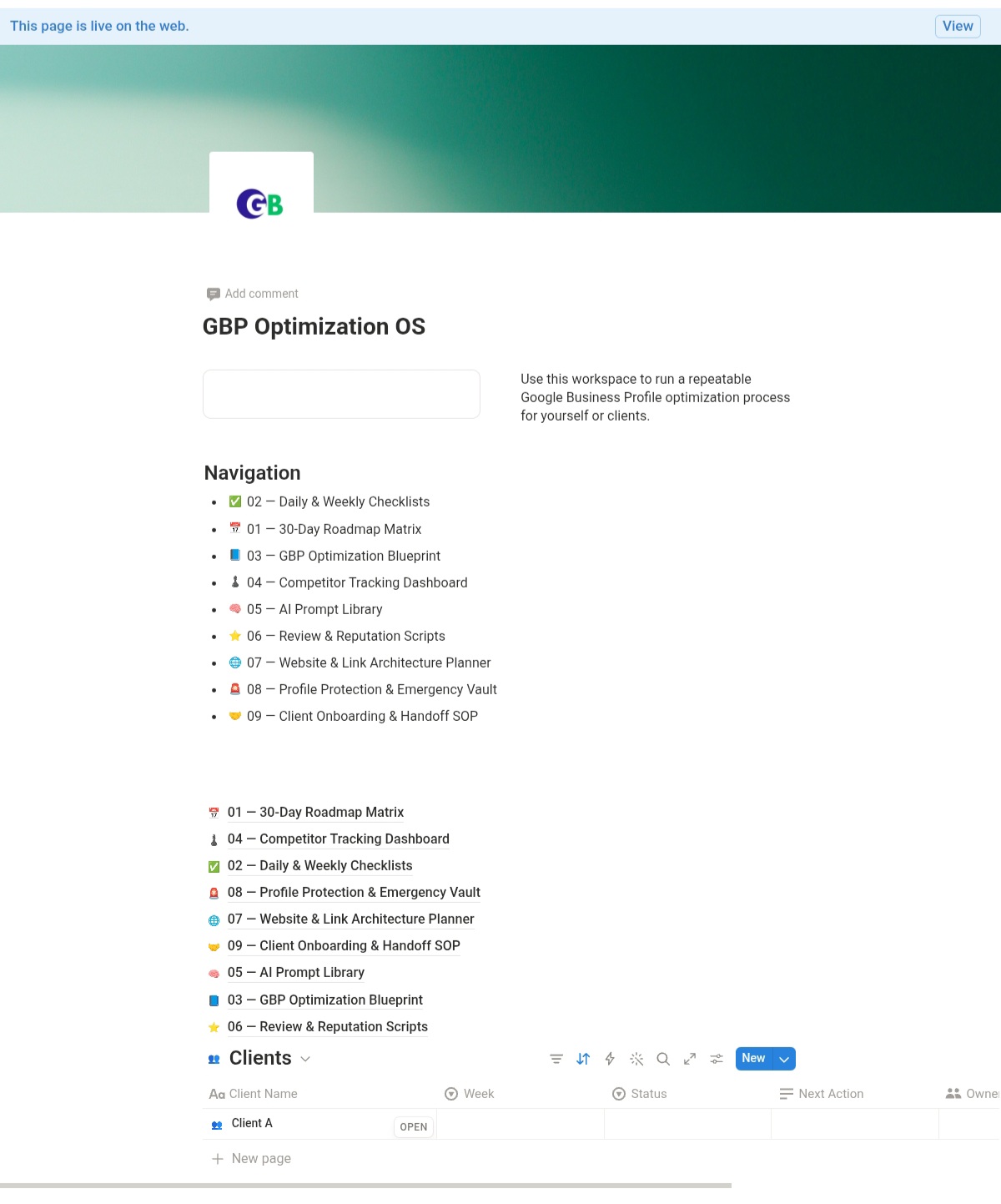 Google Business Profile Optimization OS