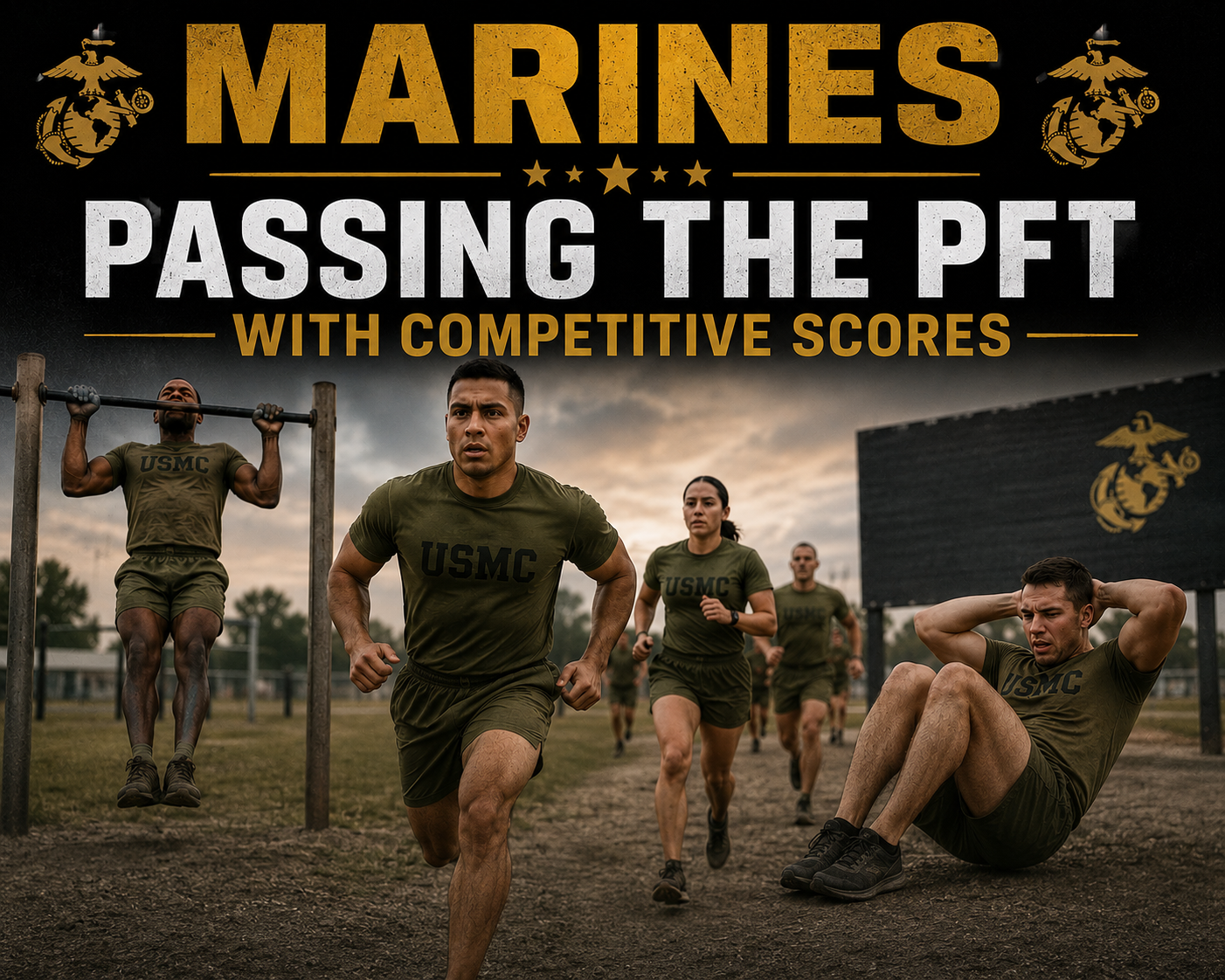 Marines Passing The PFT With Competitive Scores
