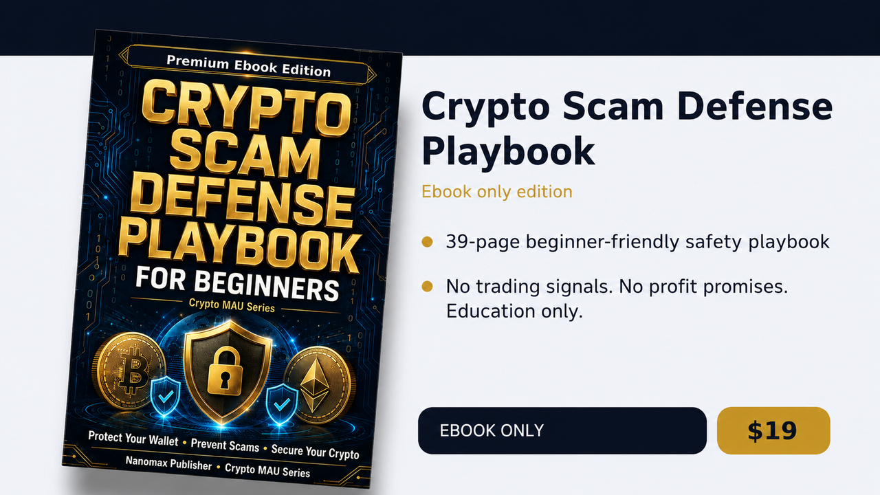 Crypto Scam Defense Playbook for Beginners - Ebook Only