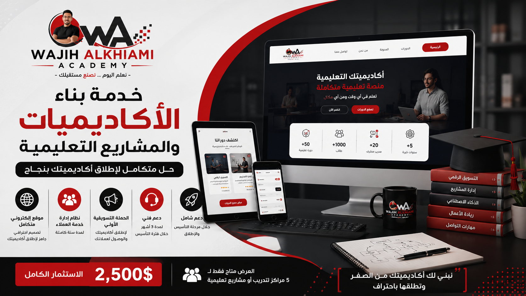 خدمة بناء الأكاديميات والمشاريع التعليمية