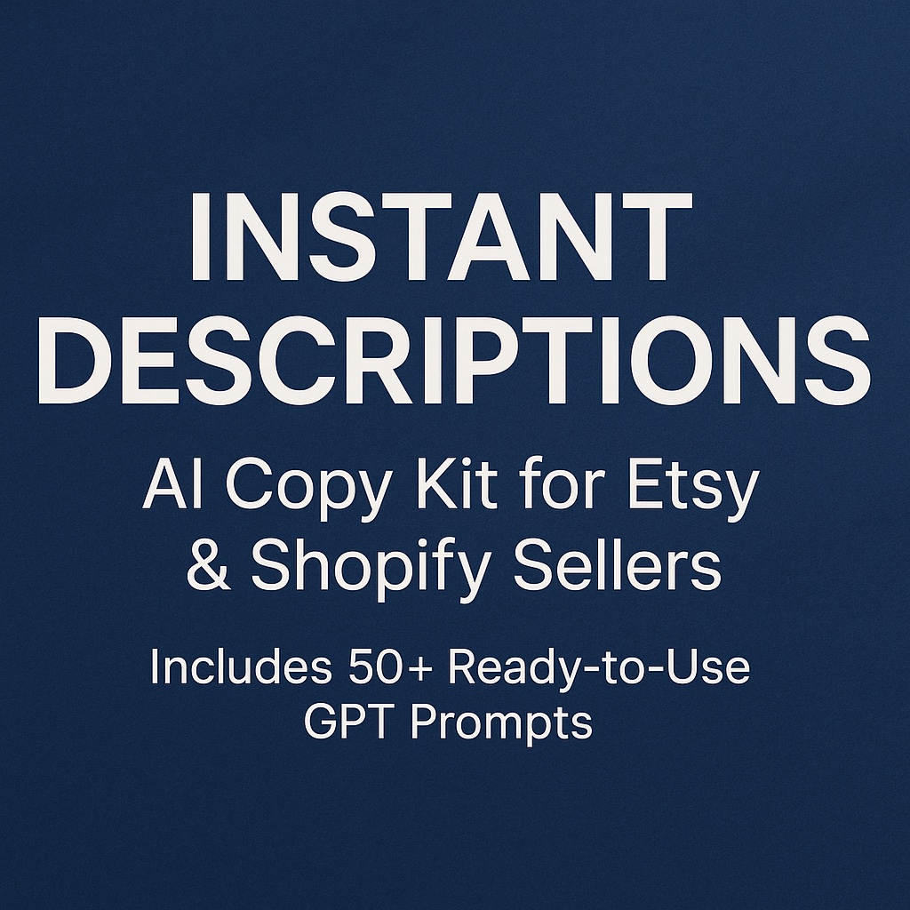 AI Prompts for Etsy & Shopify