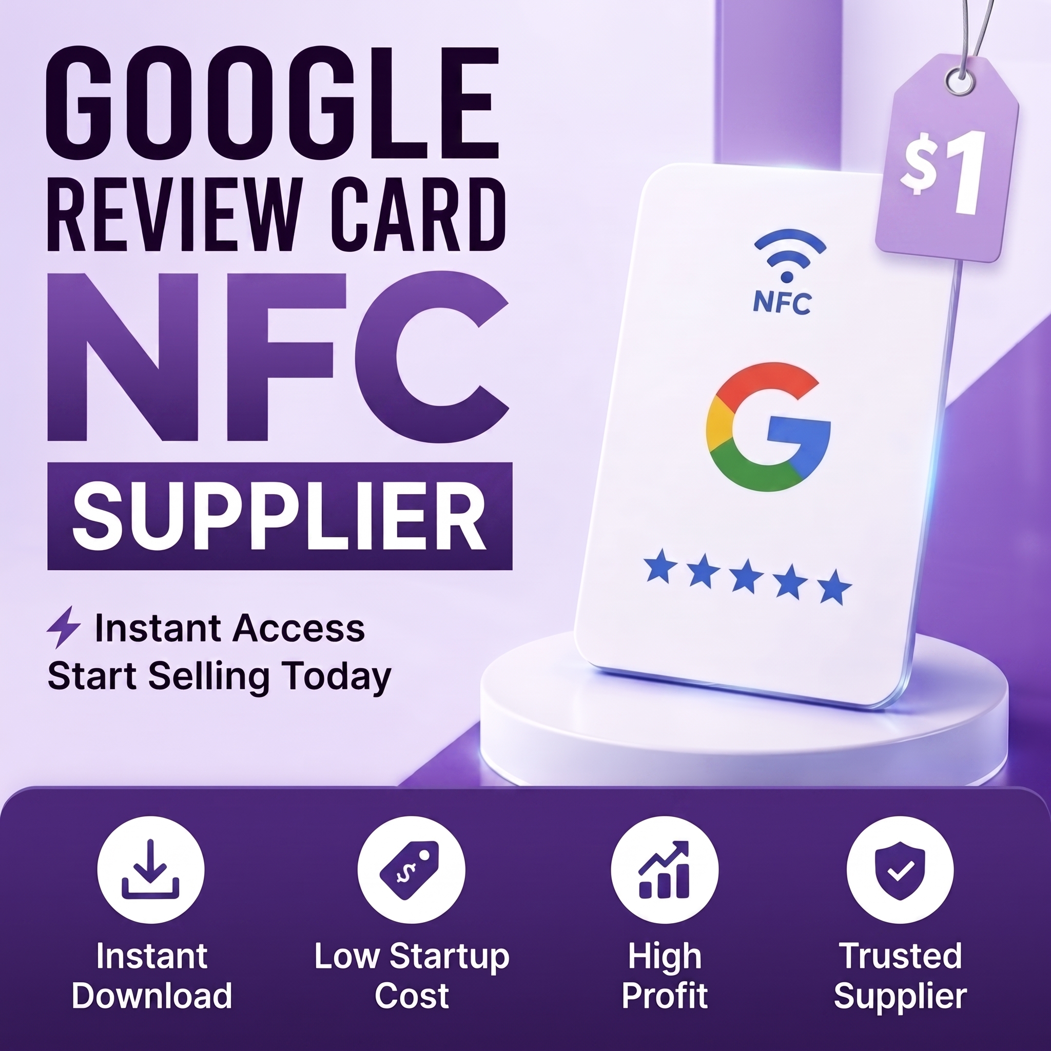 $1 Google Review Tap Card Supplier