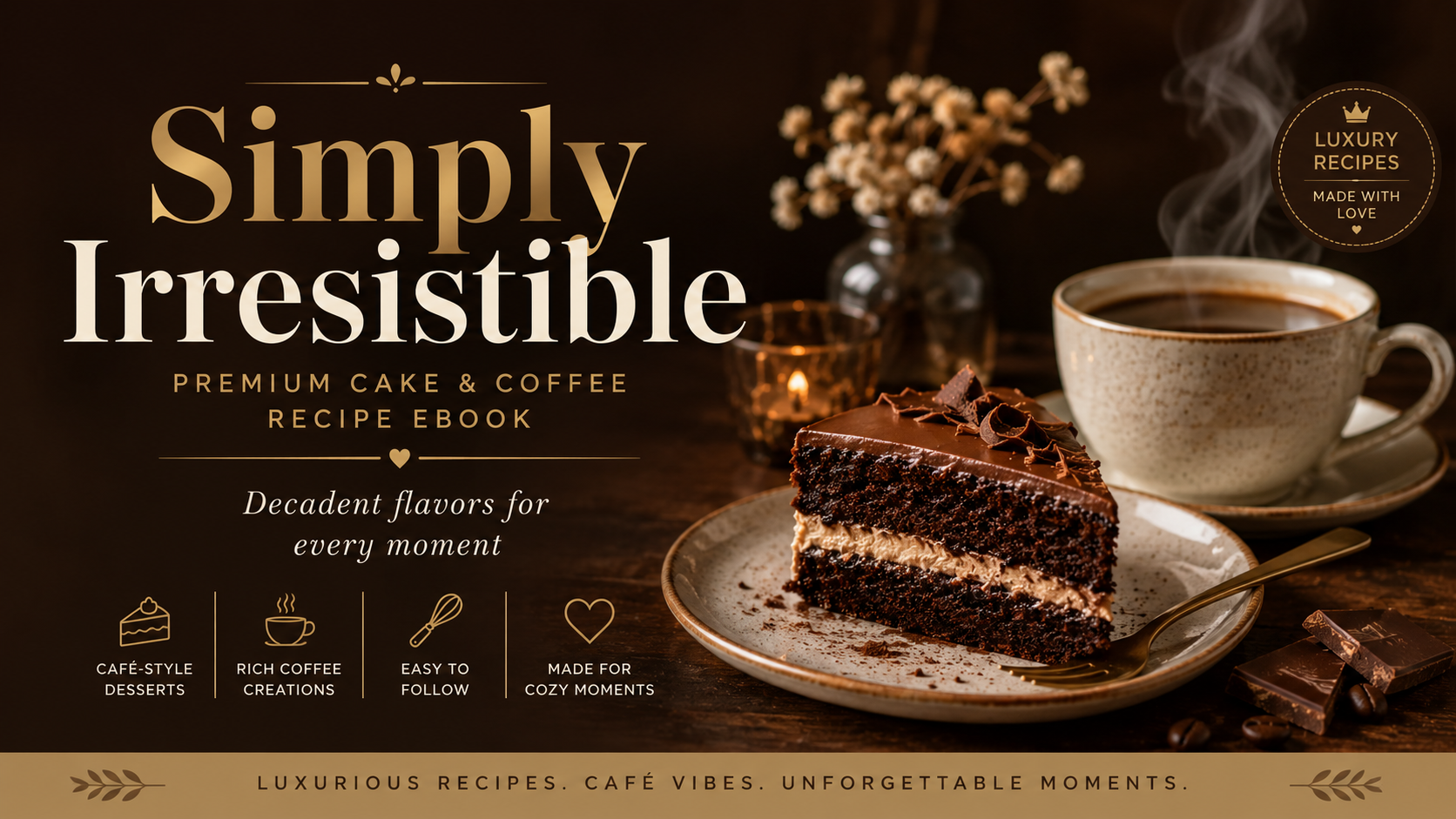 Simply Irresistible – Premium Cake & Coffee Recipe Ebook