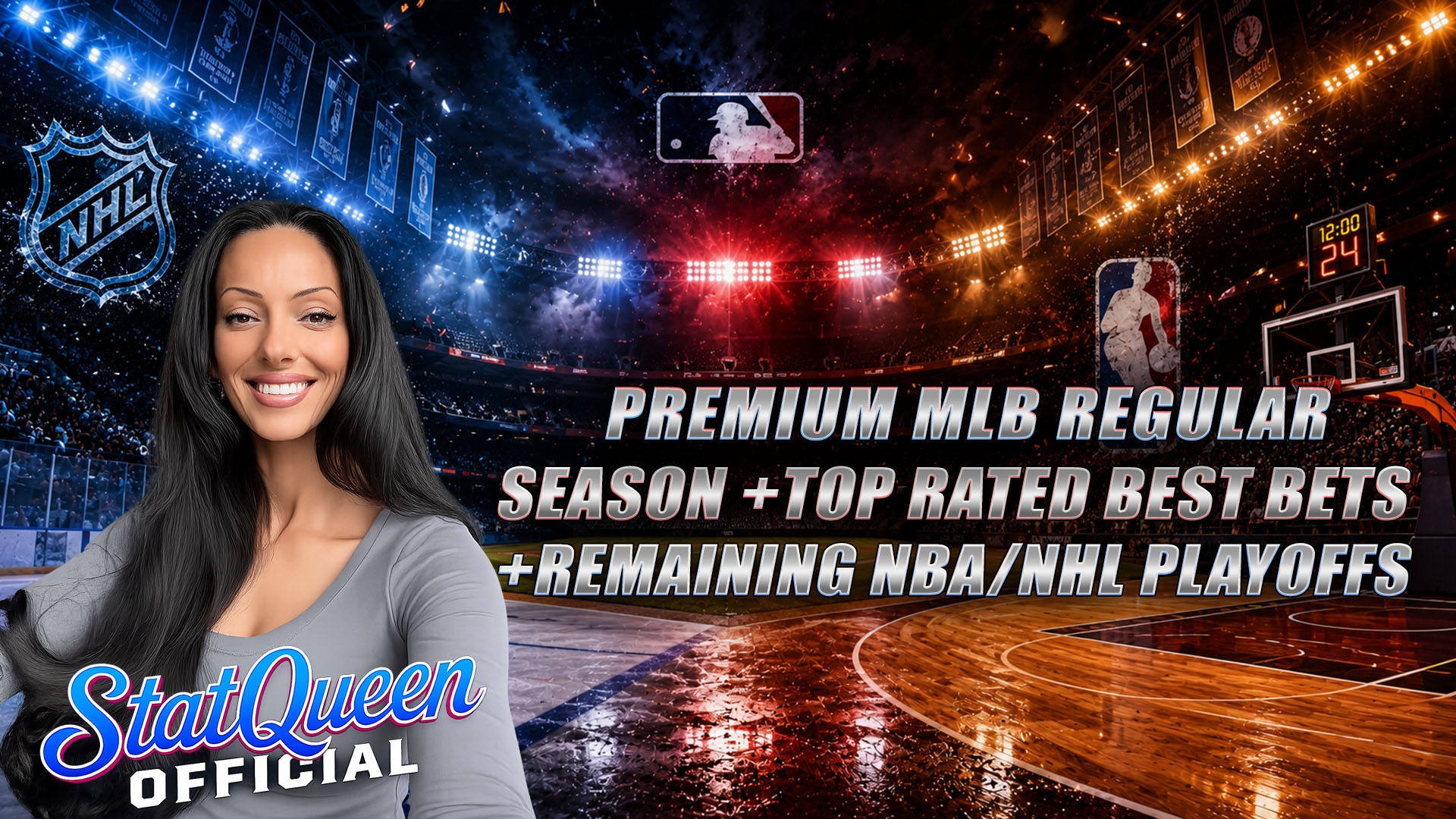 Diamond MLB Regular Season + Top-Rated Best Bets + remainder NHL/NBA Playoffs 