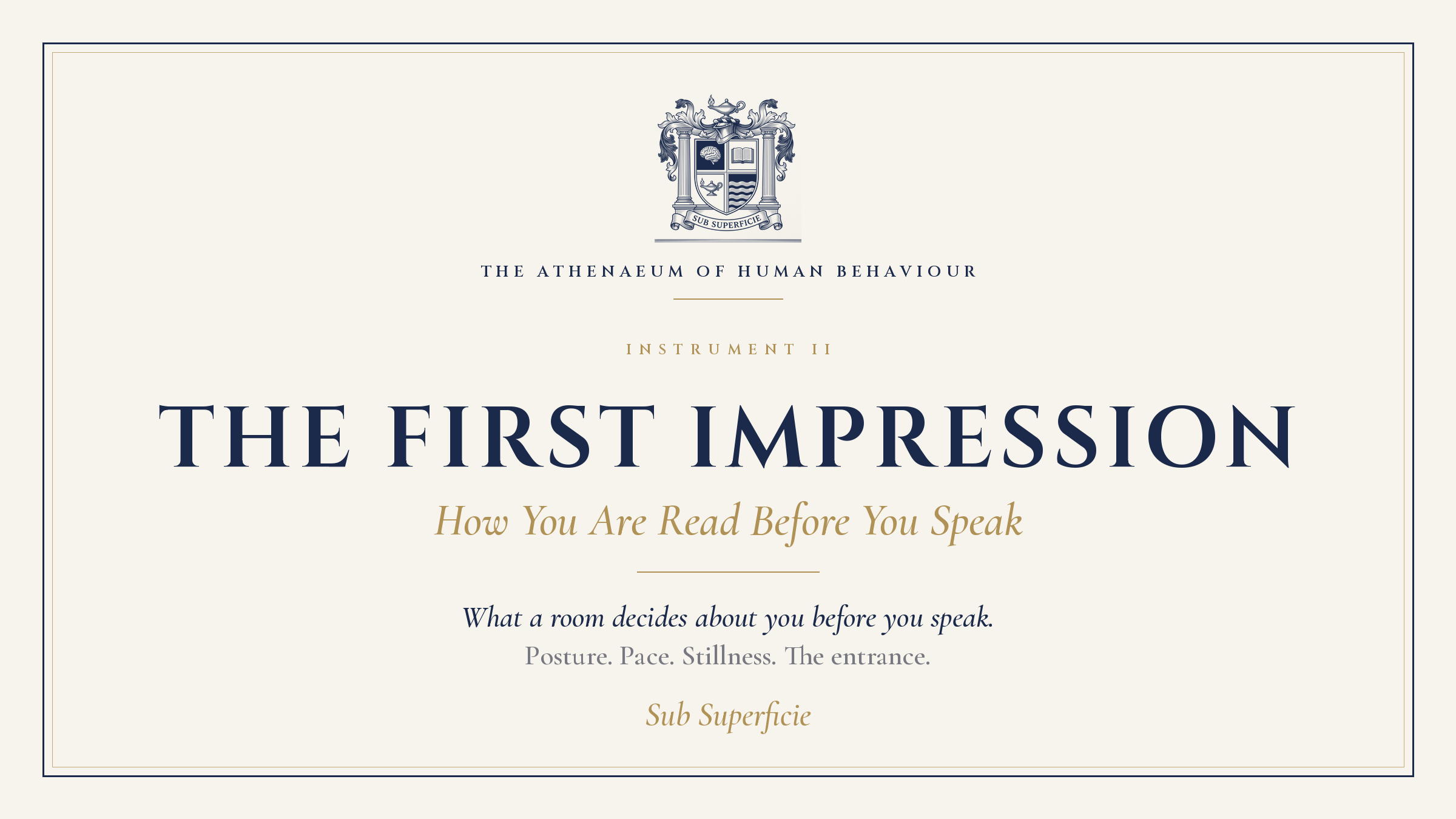 The First Impression
