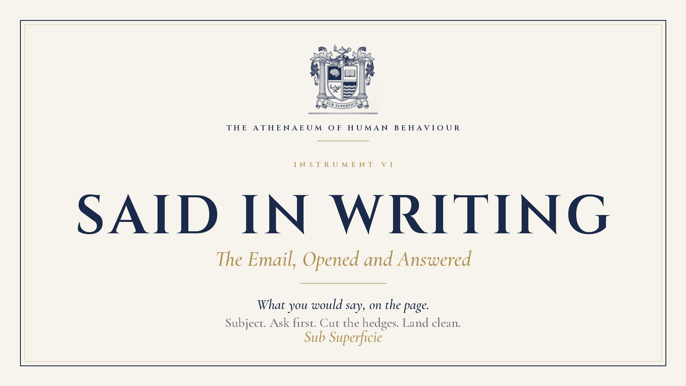 Said in Writing