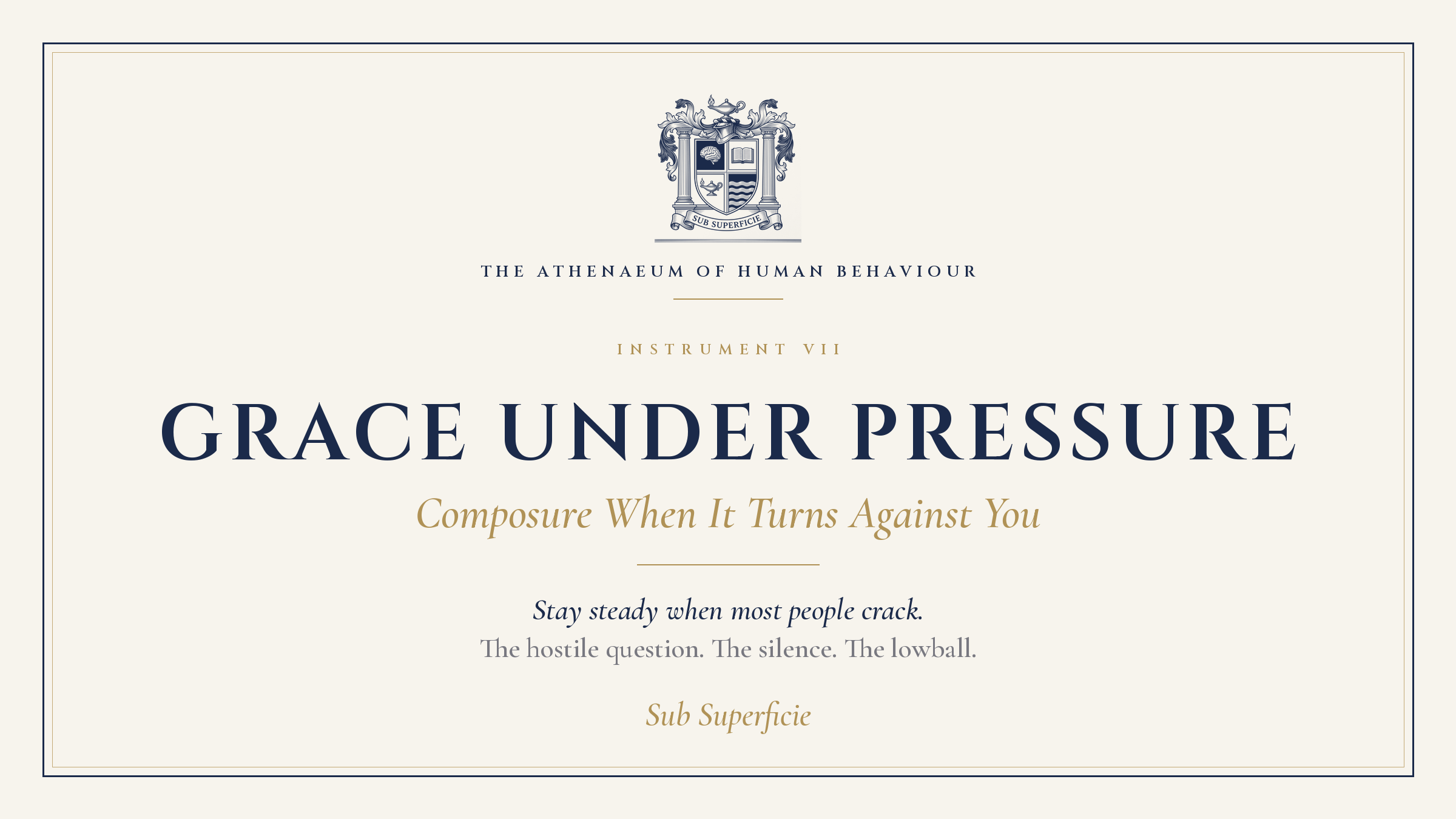 Grace Under Pressure