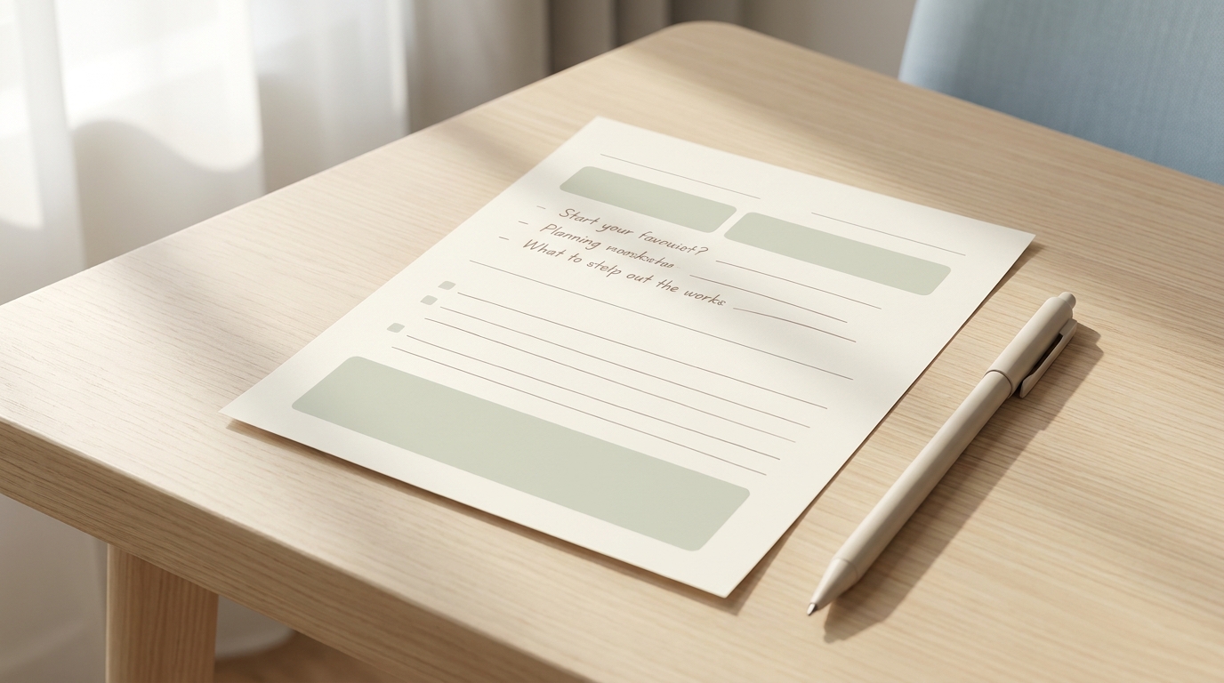 ADHD Daily Plan Worksheet - Finish What You Start