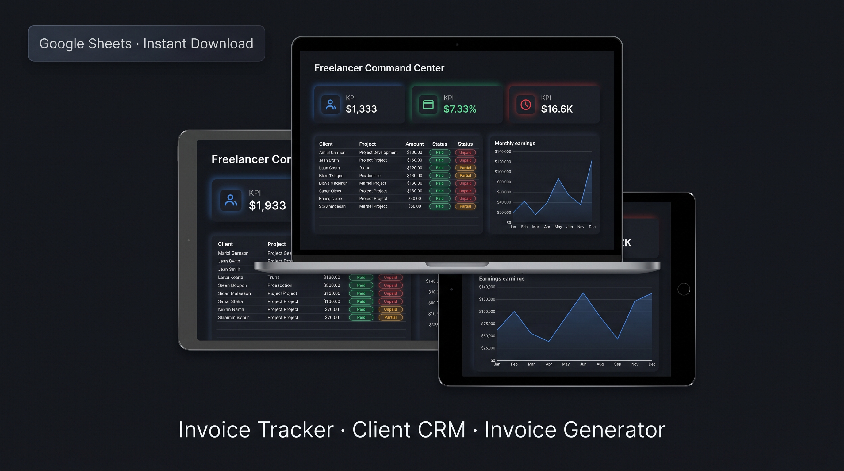 Freelancer Command Center — Invoice & Client Tracker