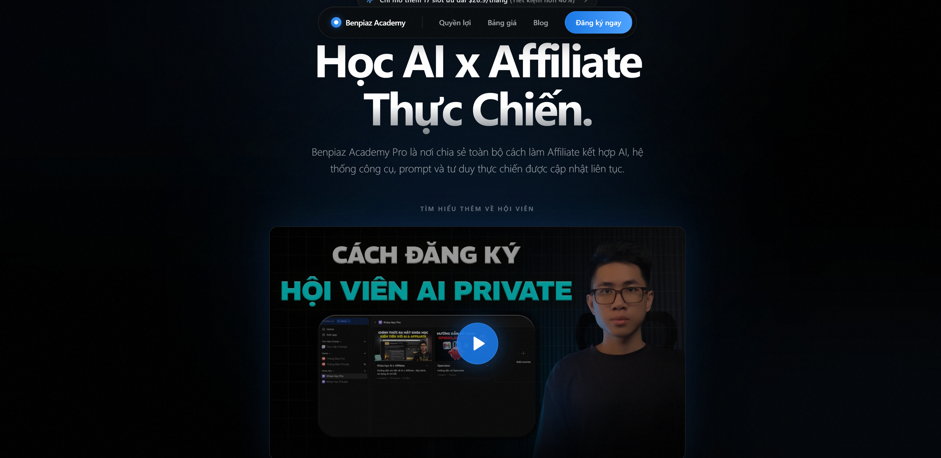 AI x Affiliate : Benpiaz Academy banner
