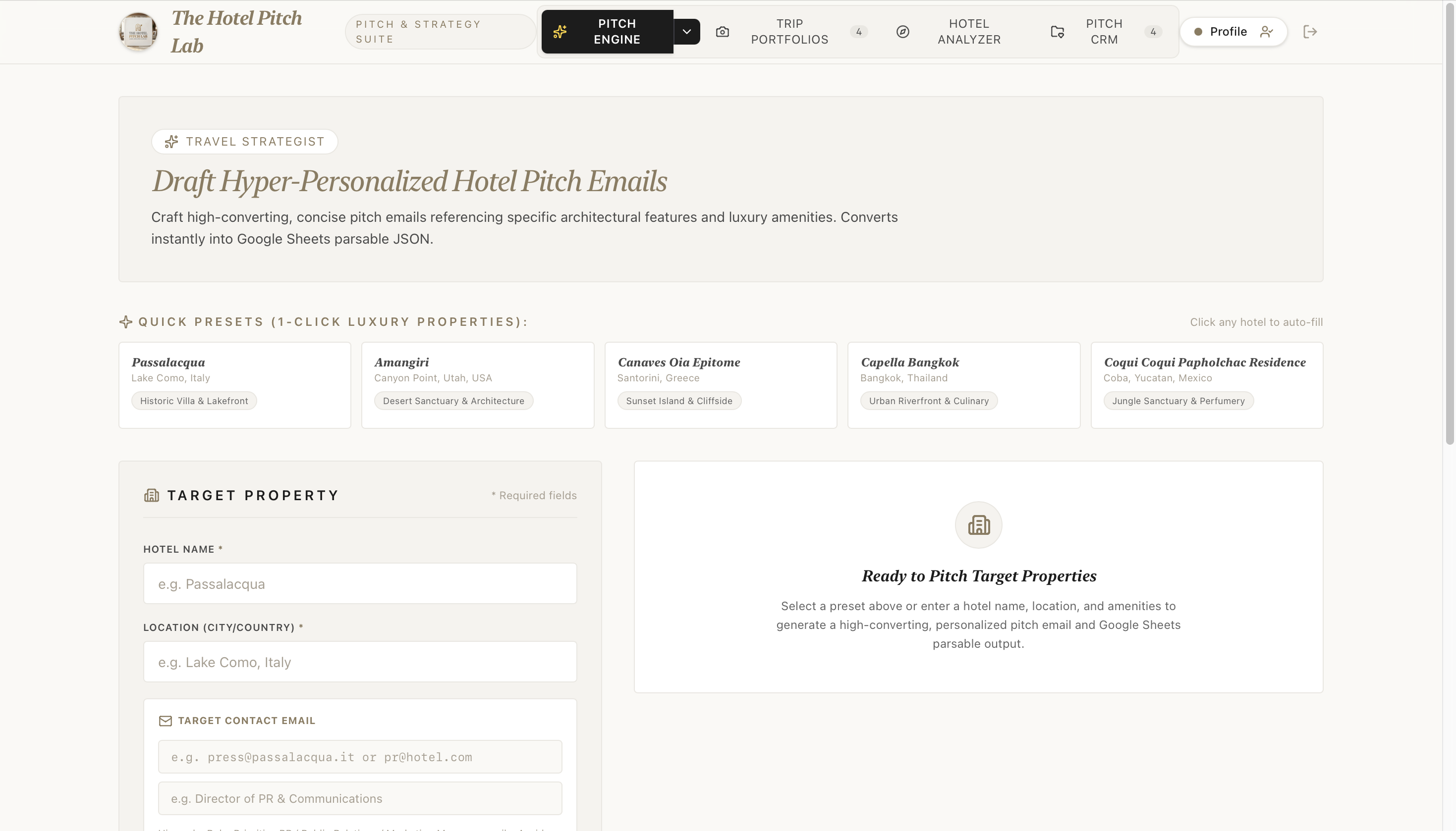 The Hotel Pitch Lab