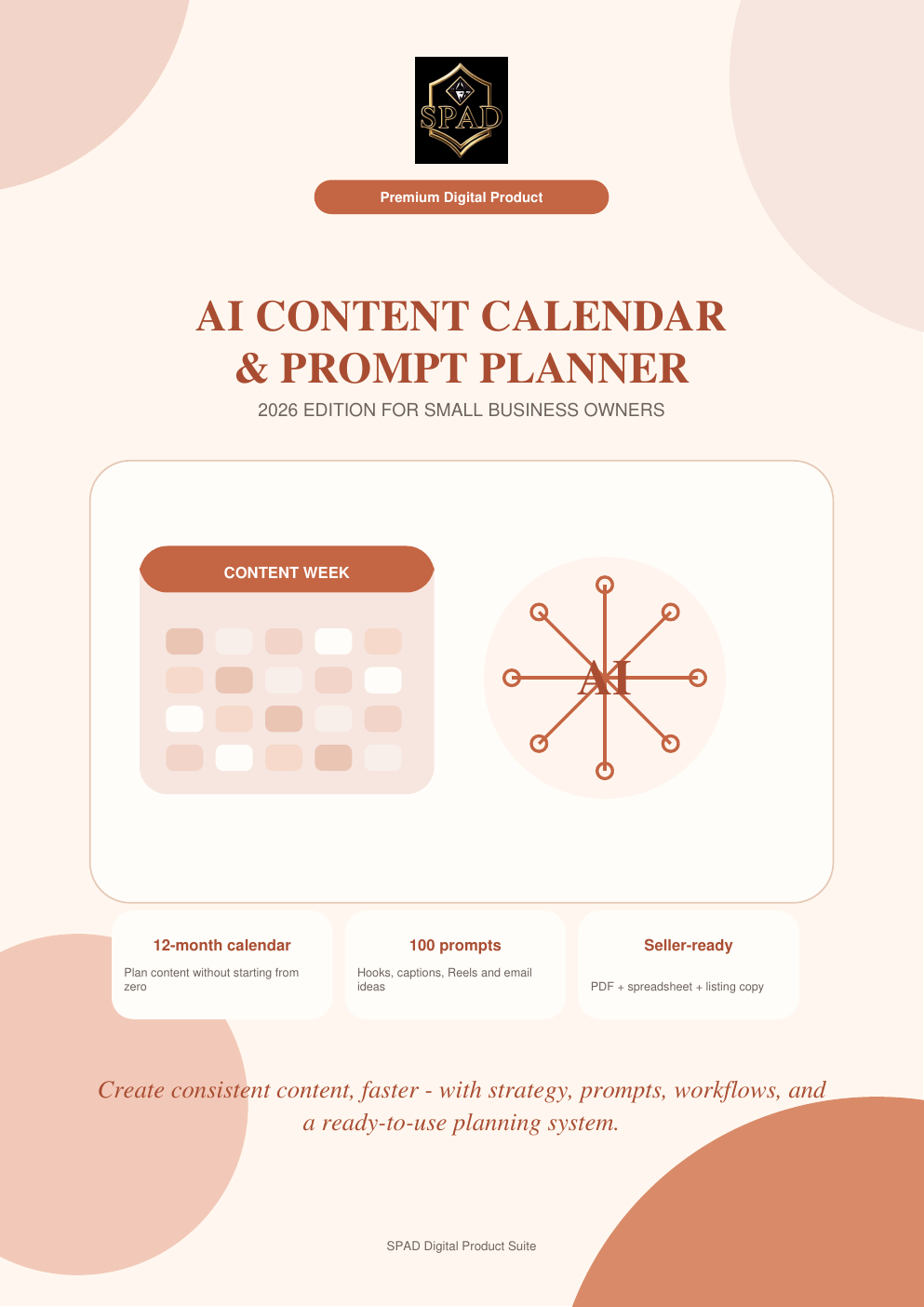 AI Content Calendar & Prompt Planner 2026
