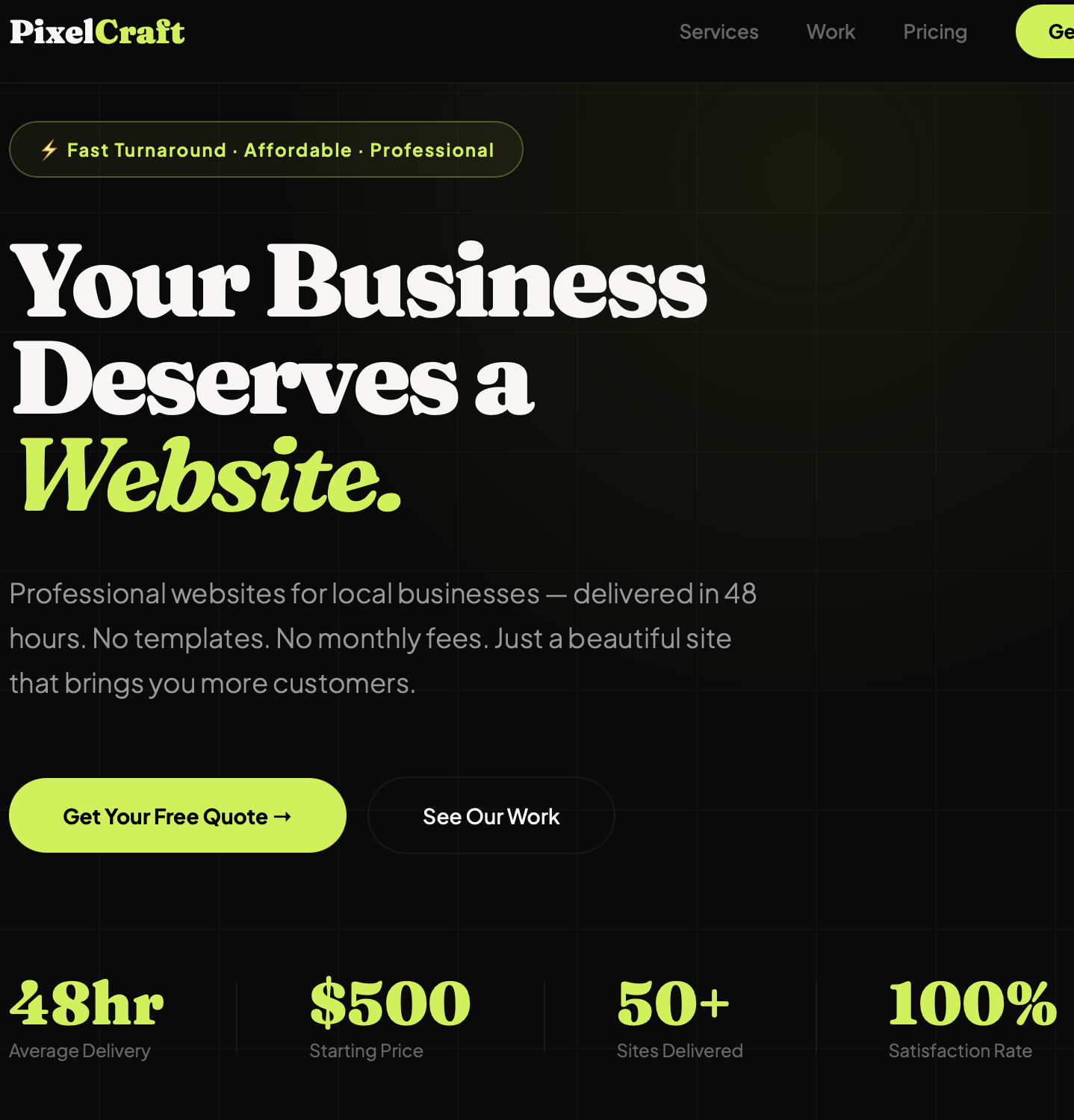 FULLY BUILT WEBSITE