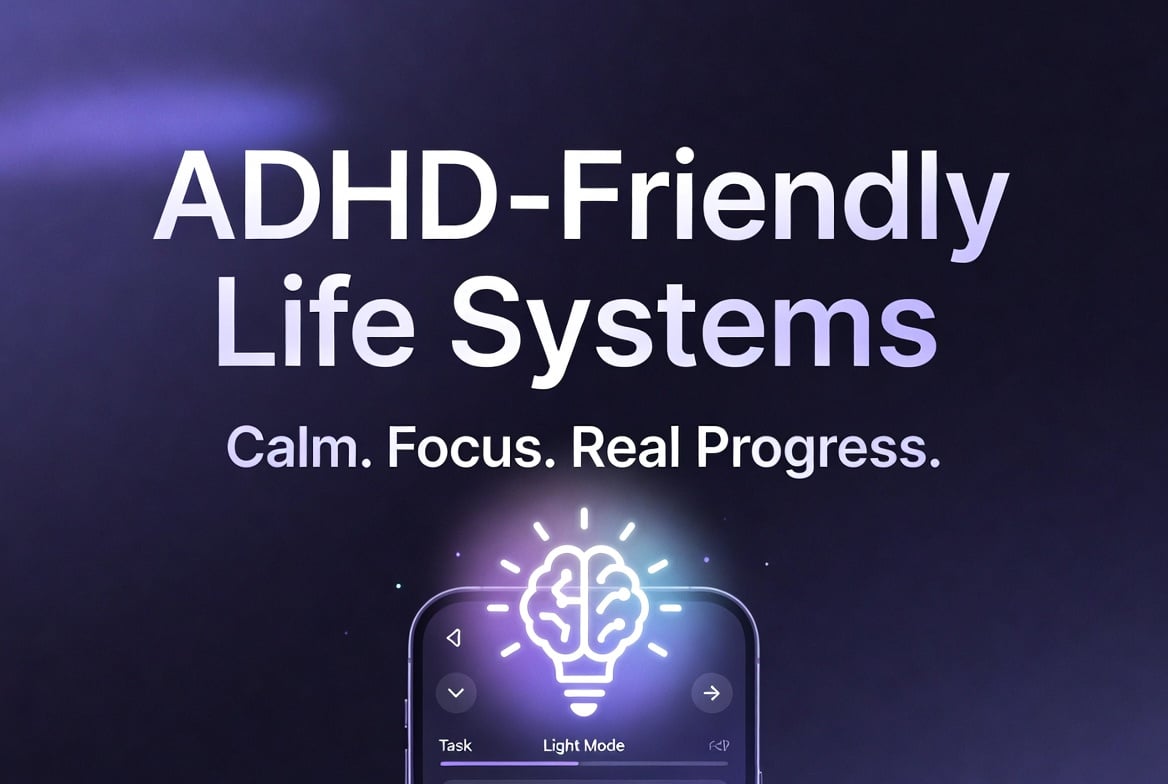 ADHD-Friendly Life Systems banner