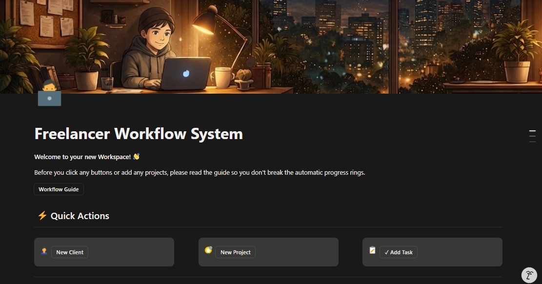 Freelancer Workflow System-Notion Template