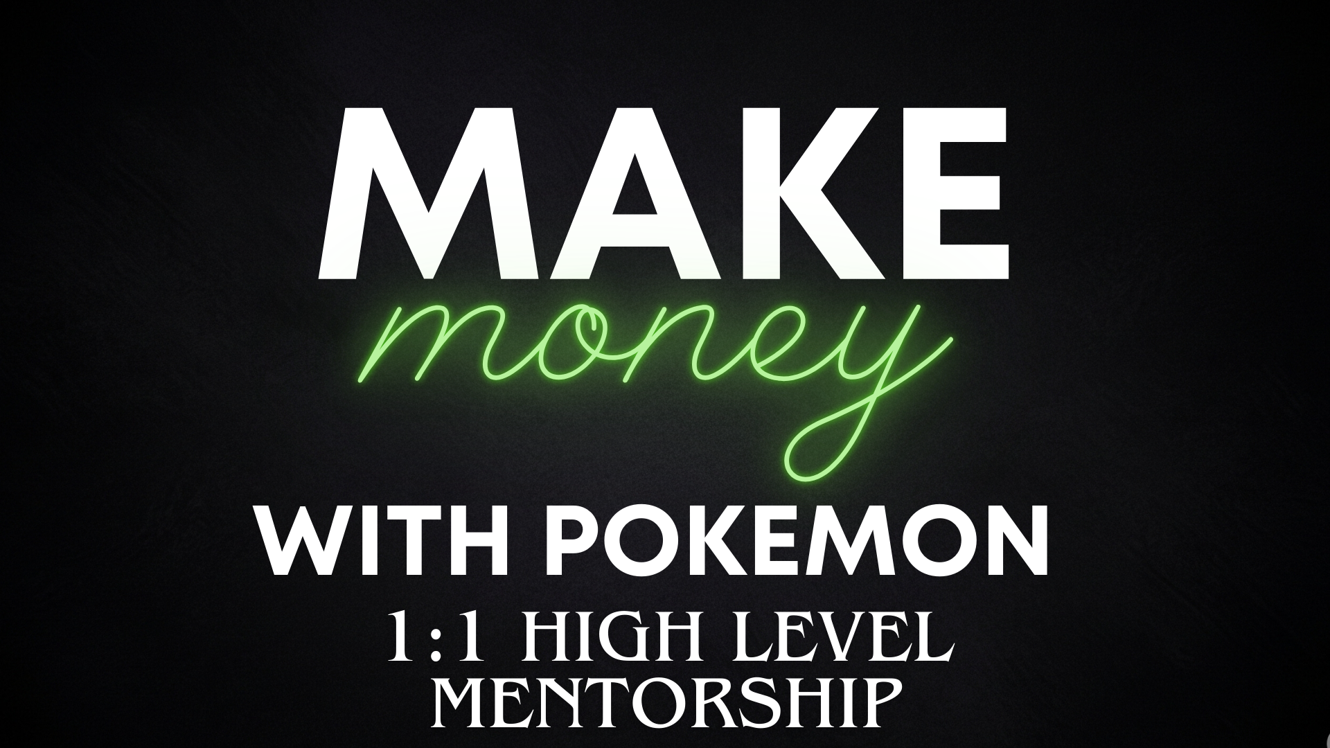 POKEMON INVESTING / BUSINESS 1:1