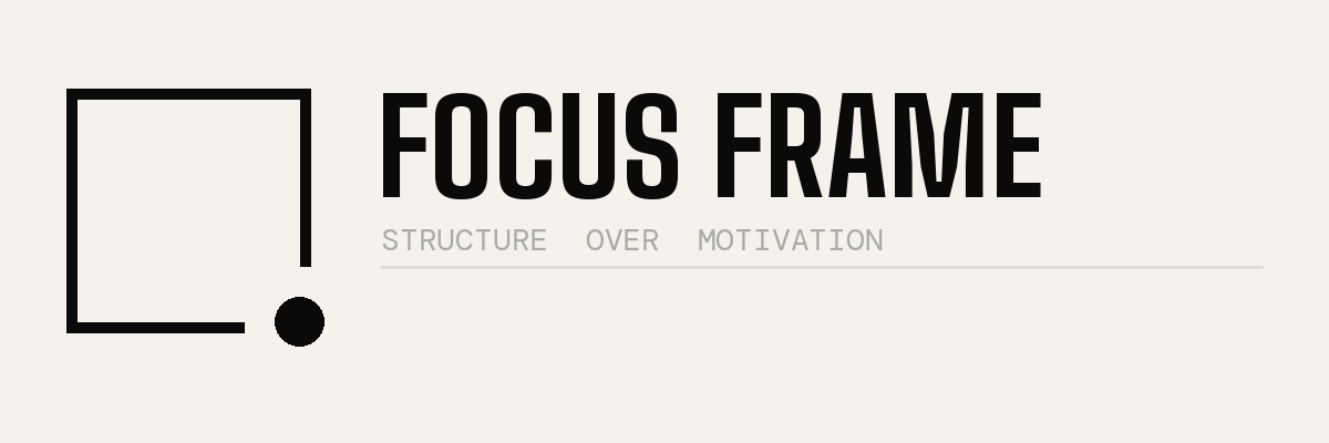 FOCUS FRAME banner