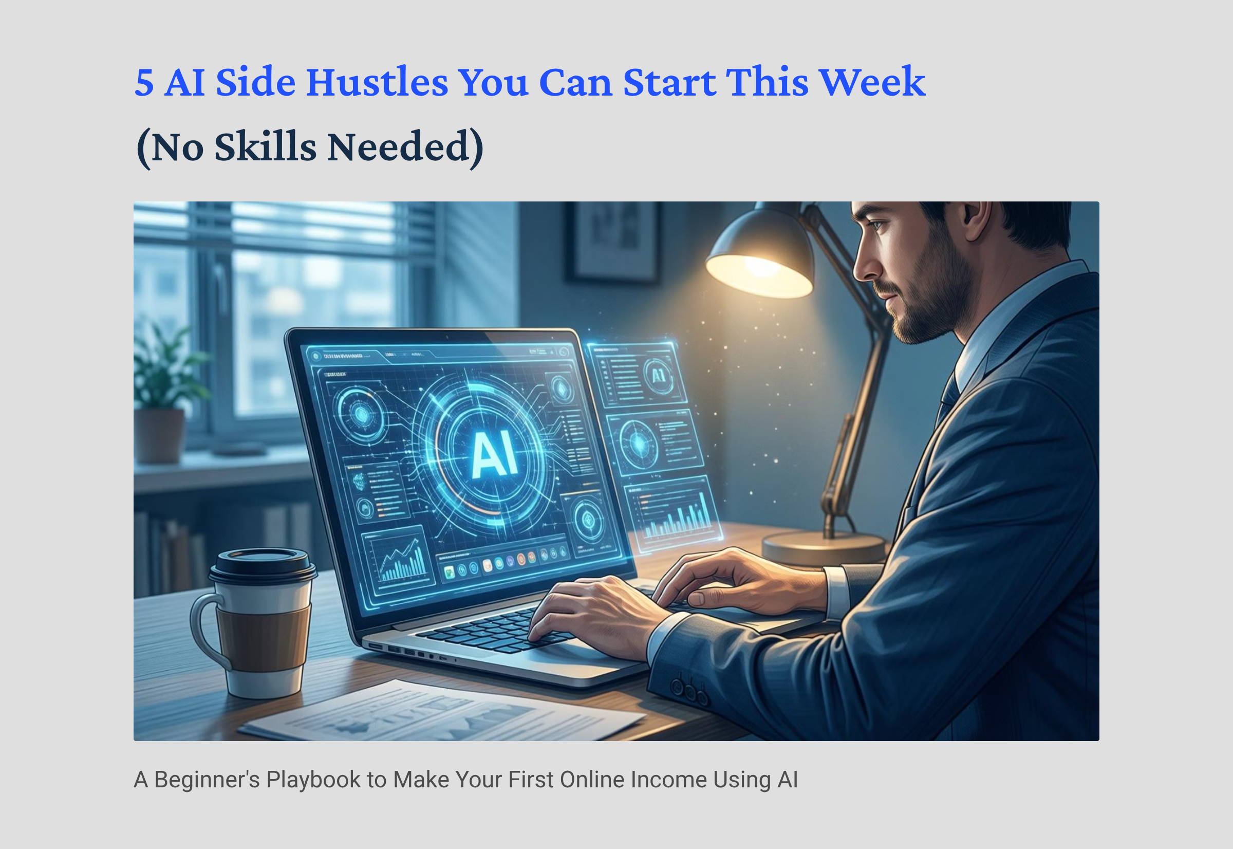 5 Best AI Side Hustles in 2026