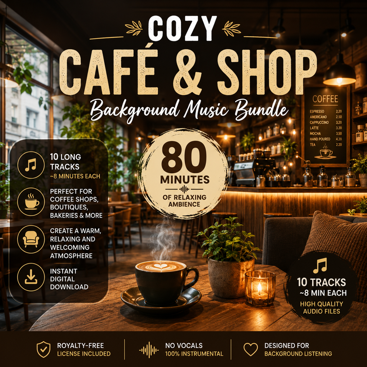 Cozy Café & Shop Background Music Bundle