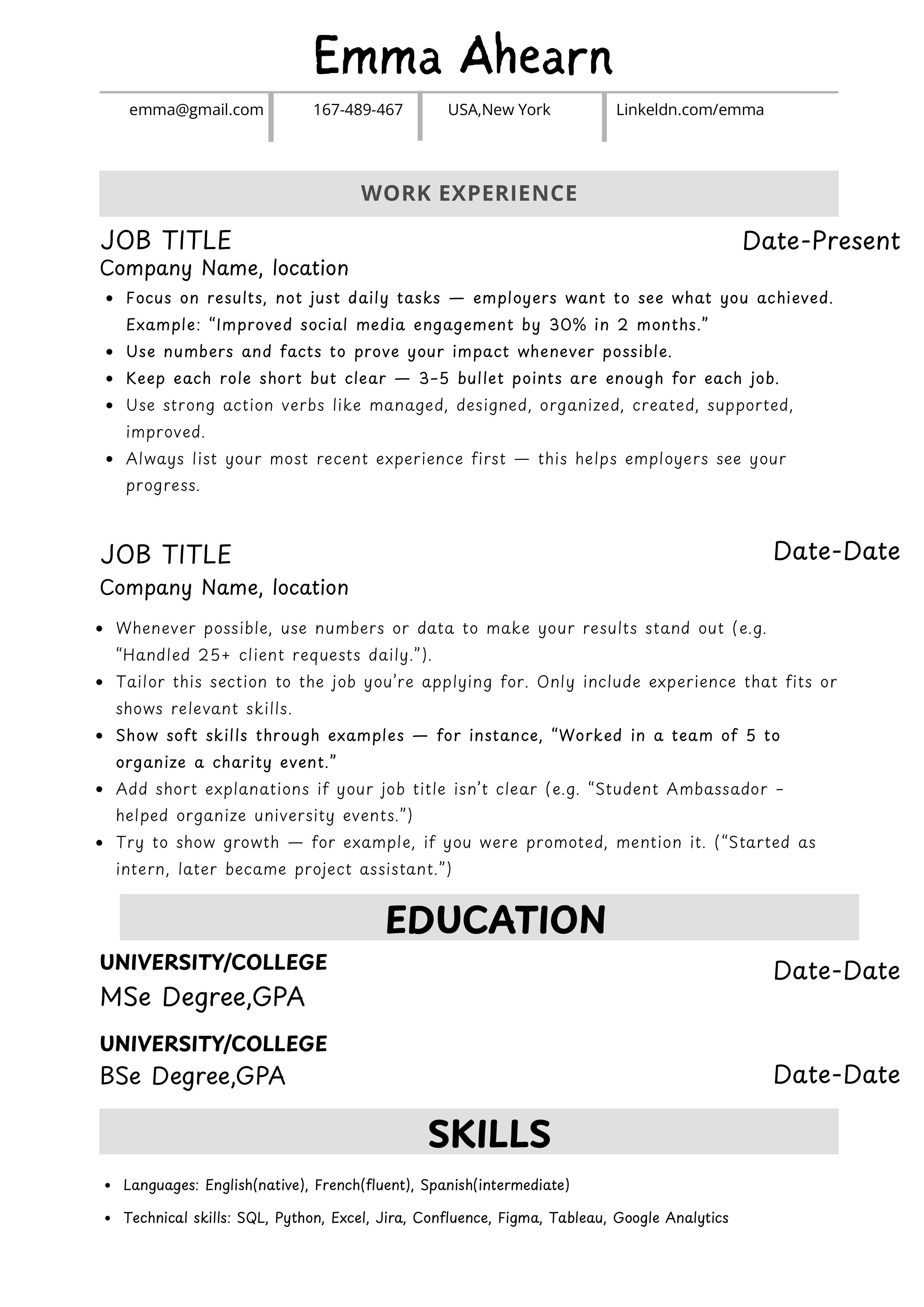 Resume Template