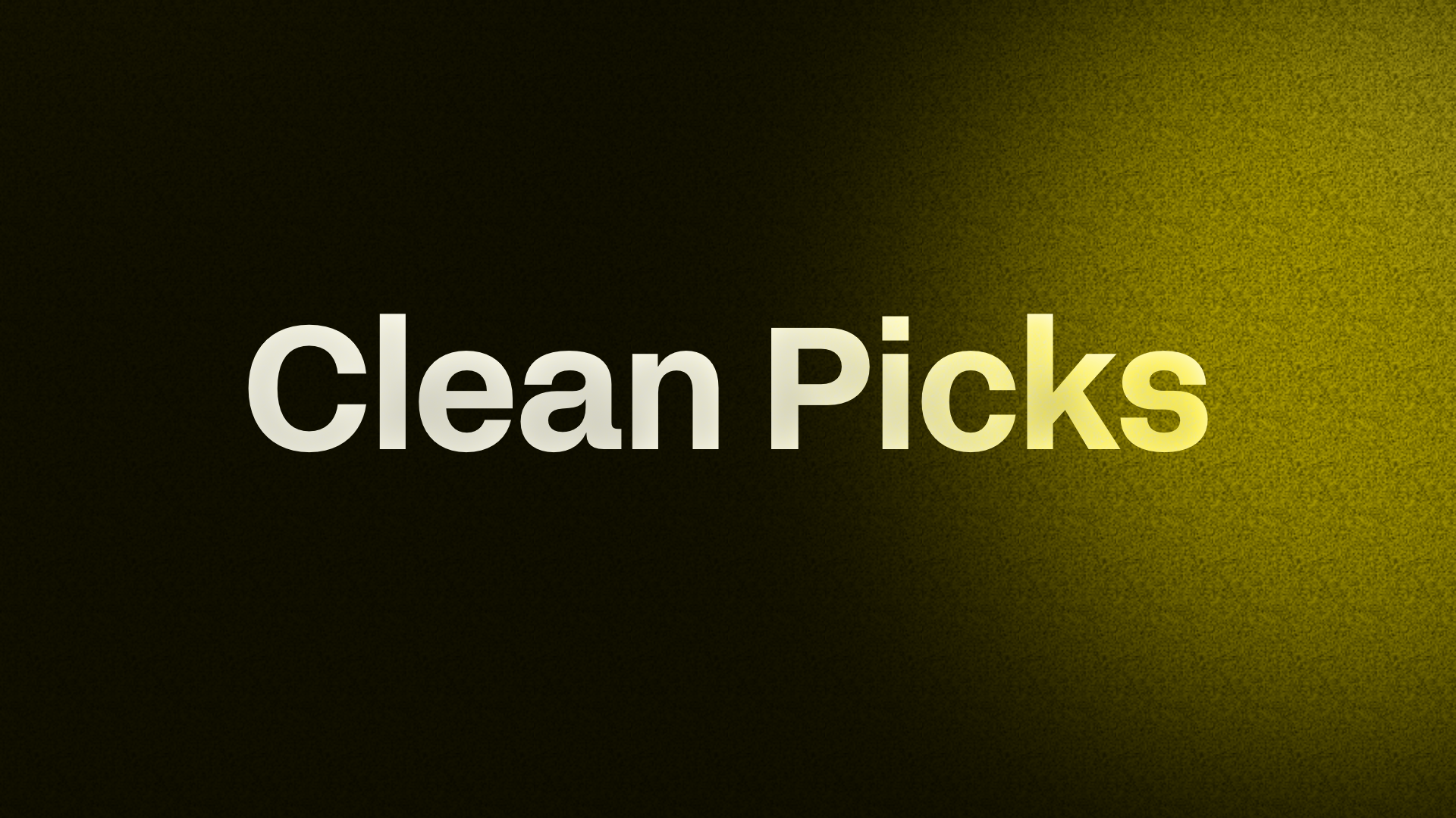 Clean Picks Plays