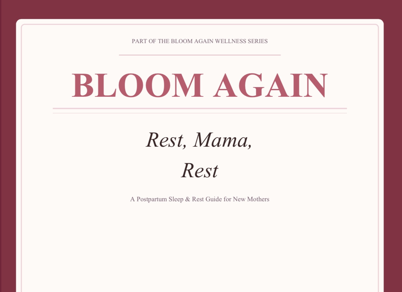 Rest, Mama, Rest