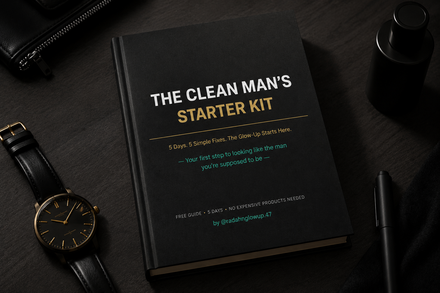 THE CLEAN MAN'S STARTER KIT:5 Days. 5 Simple Fixes. The Glow-Up Starts Here.