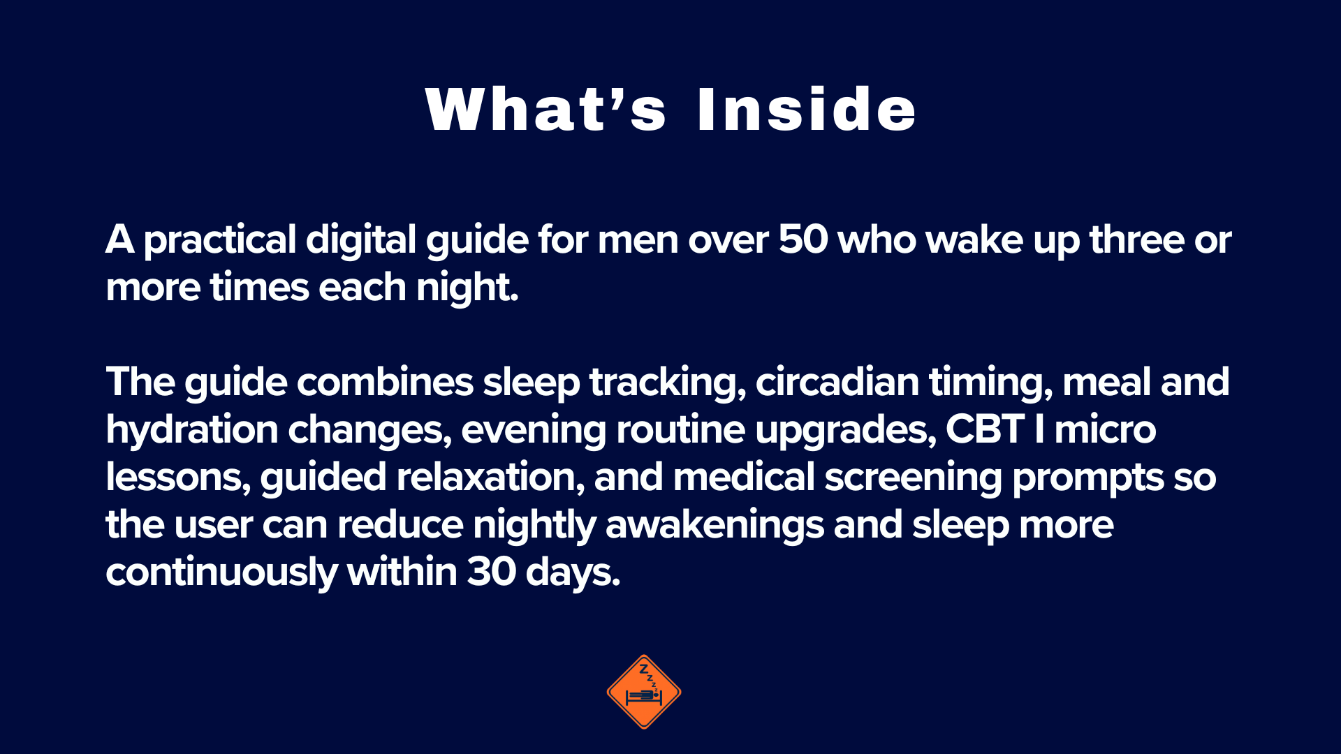 Night-Win: A 30-Day Sleep Recovery for Men 50+