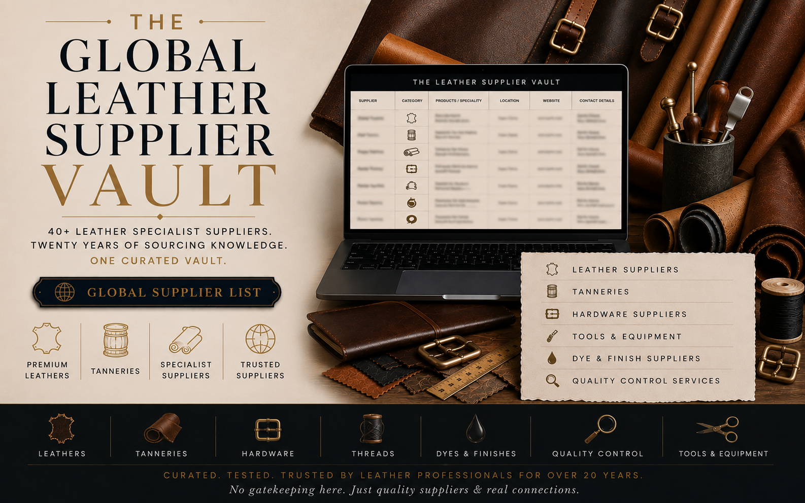The Leather Vault - Global Supplier List 