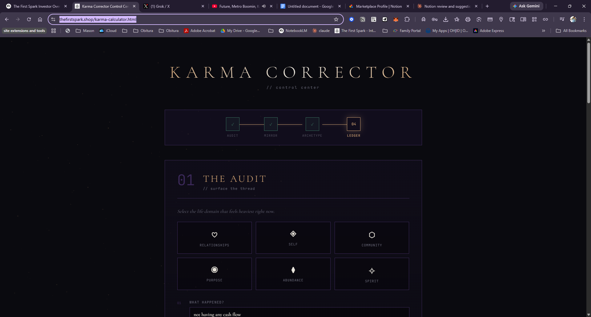 Karma Debugger // Control Center