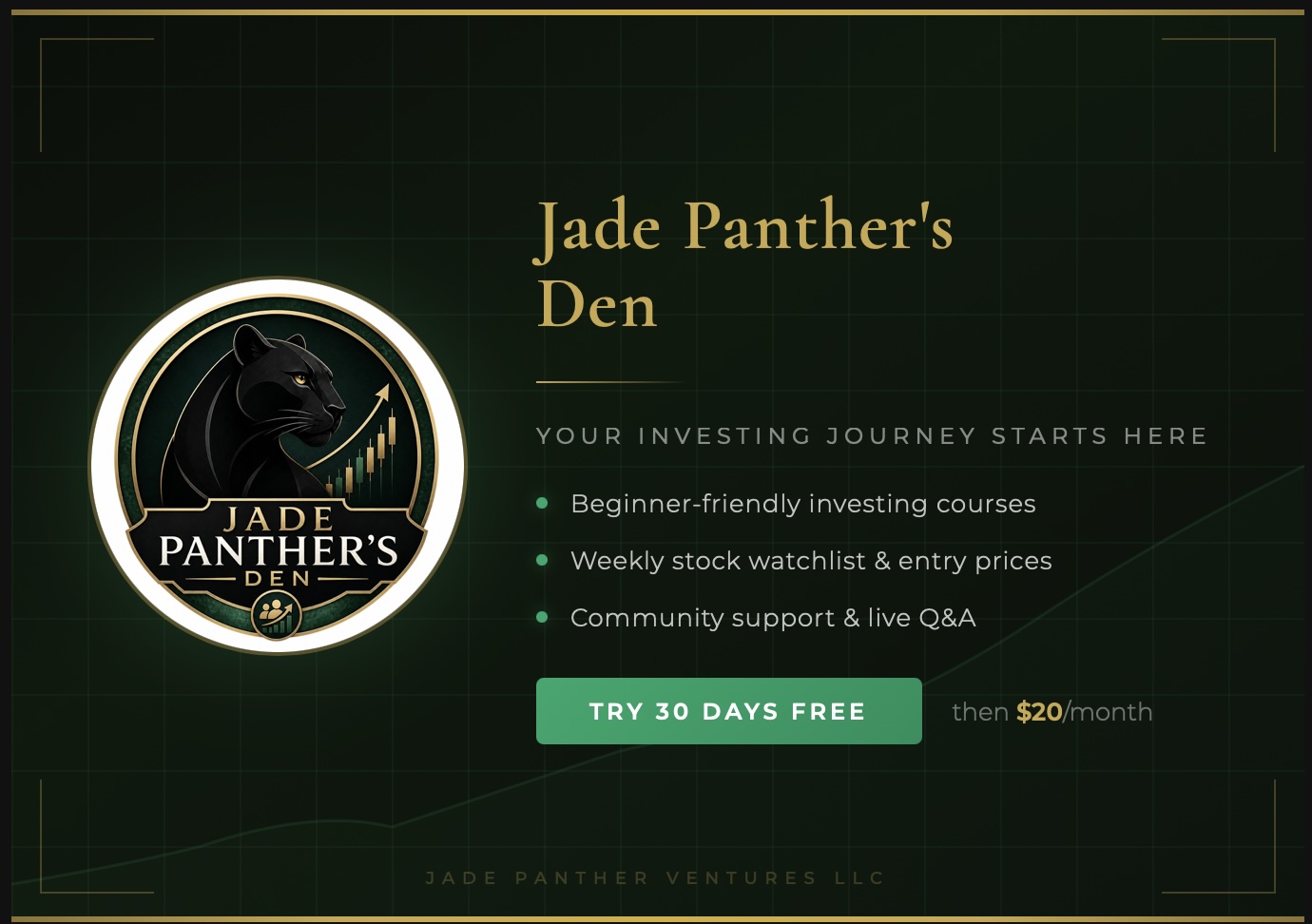 Jade Panther's Den Membership 